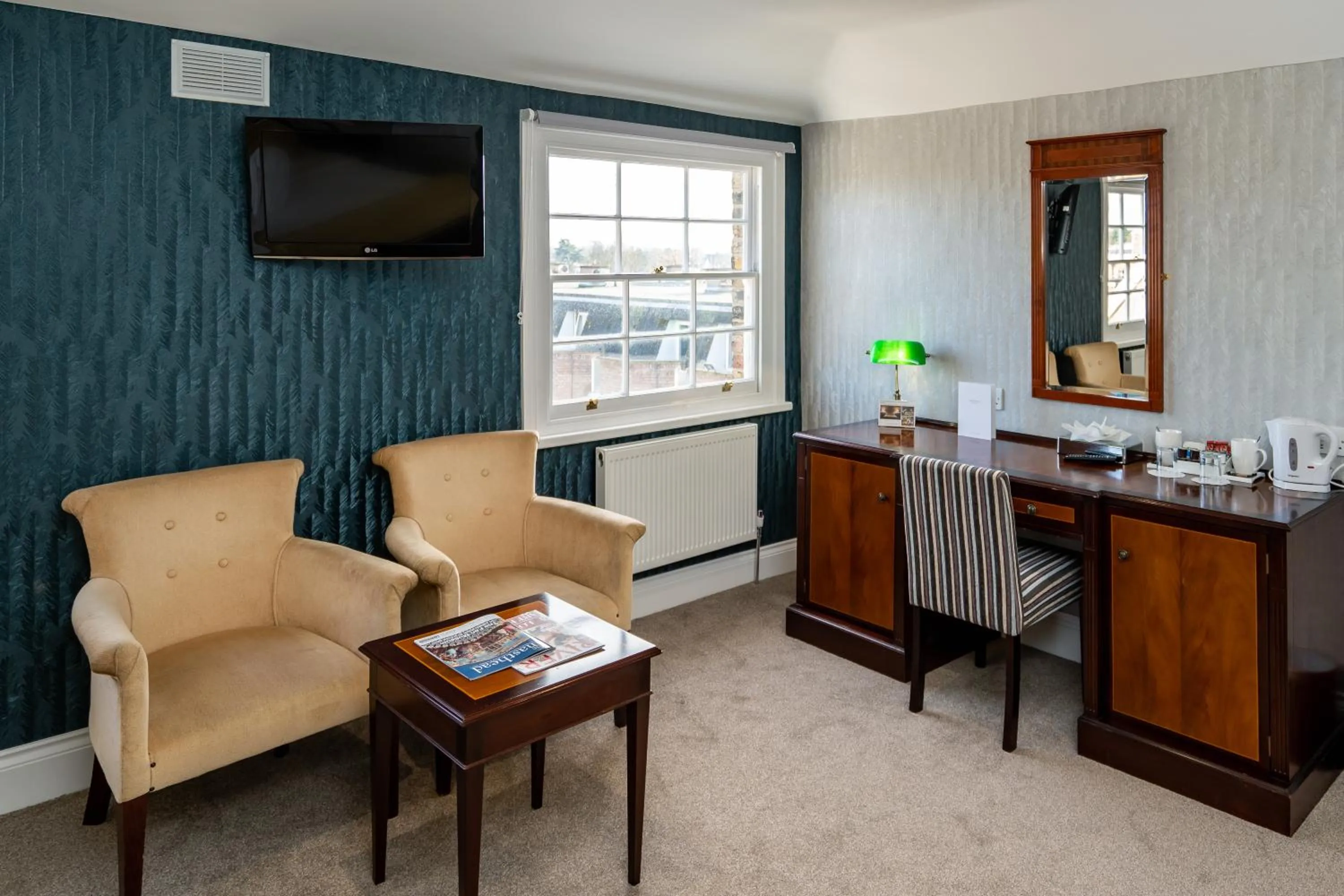 Seating area in The Clarendon Hotel