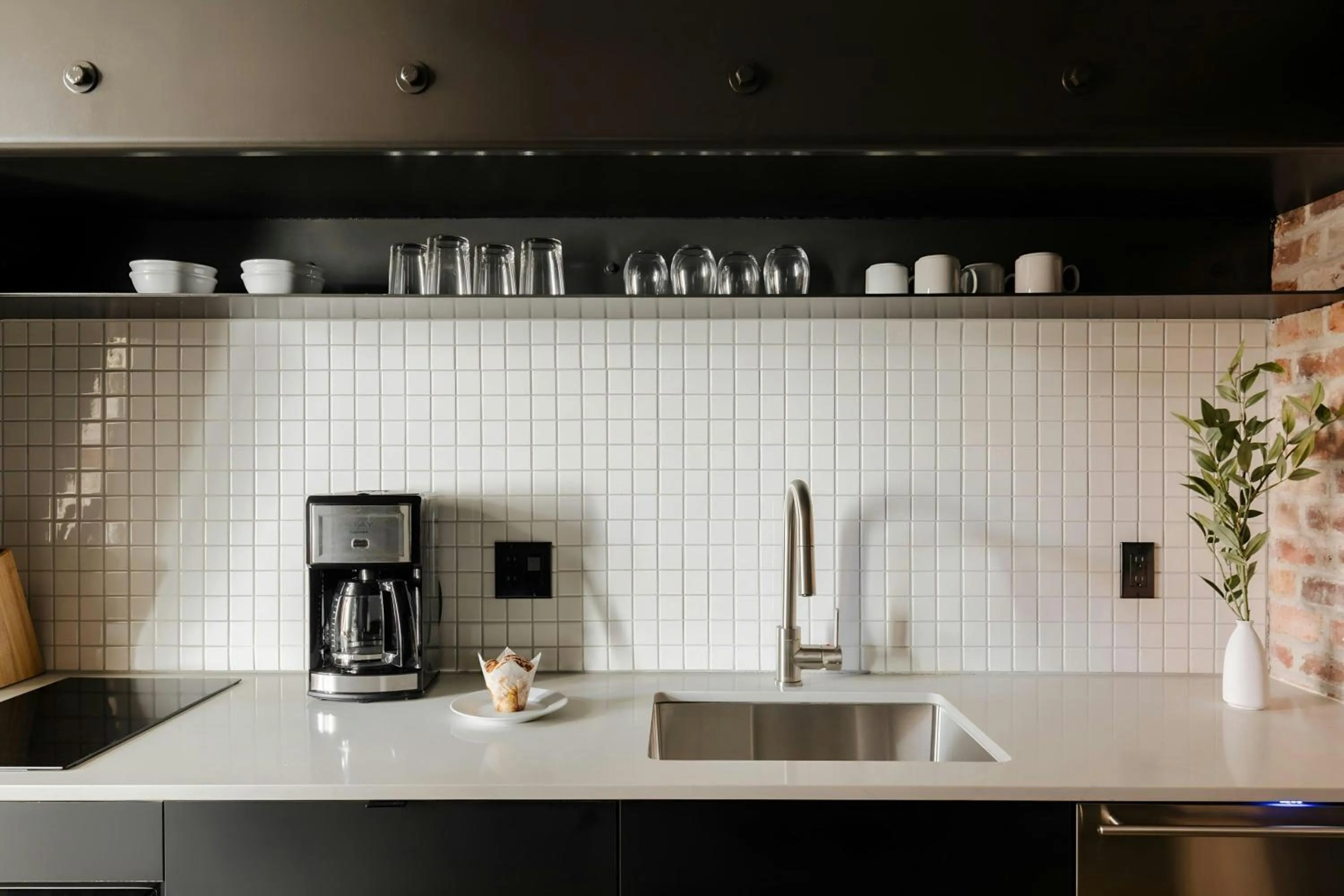 Kitchen or kitchenette in Sonder by Marriott Bonvoy RailSpur Apartments Pioneer Square