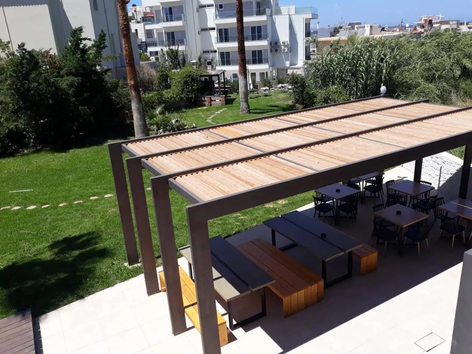 Patio in Icarus Hotel