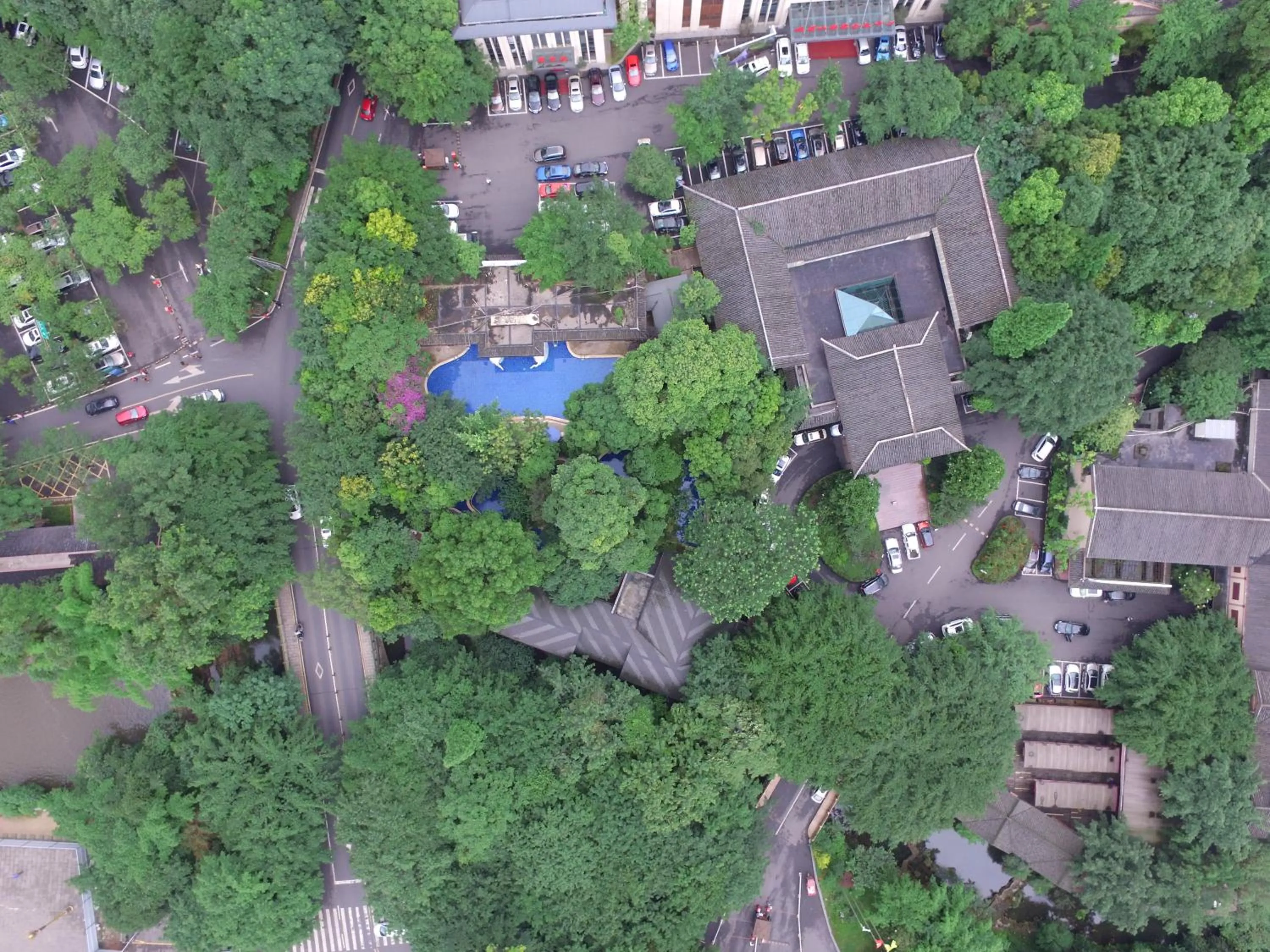 Bird's eye view in E-mei Mountain Hotel