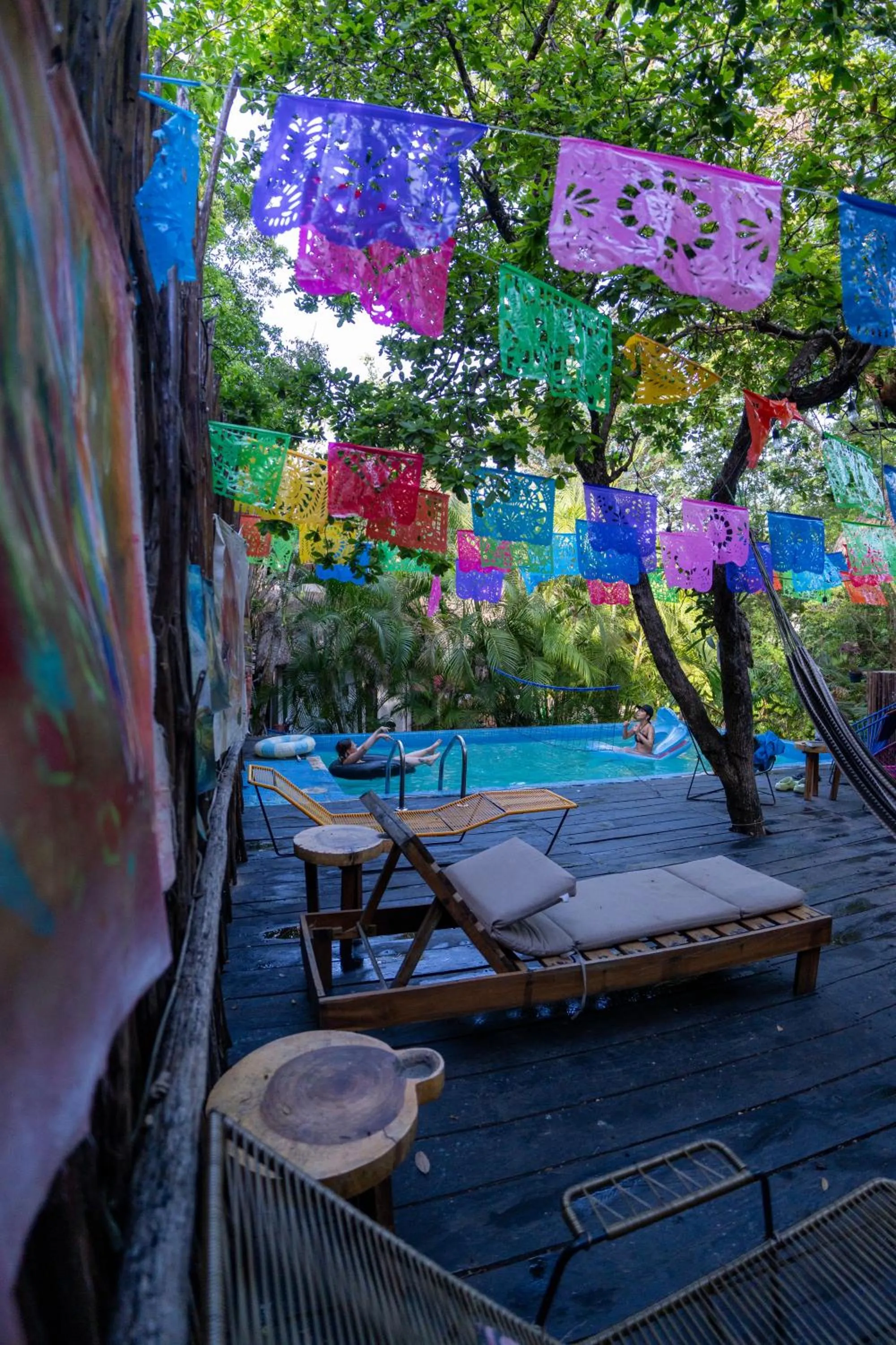 Patio in Maui Hostels Tulum