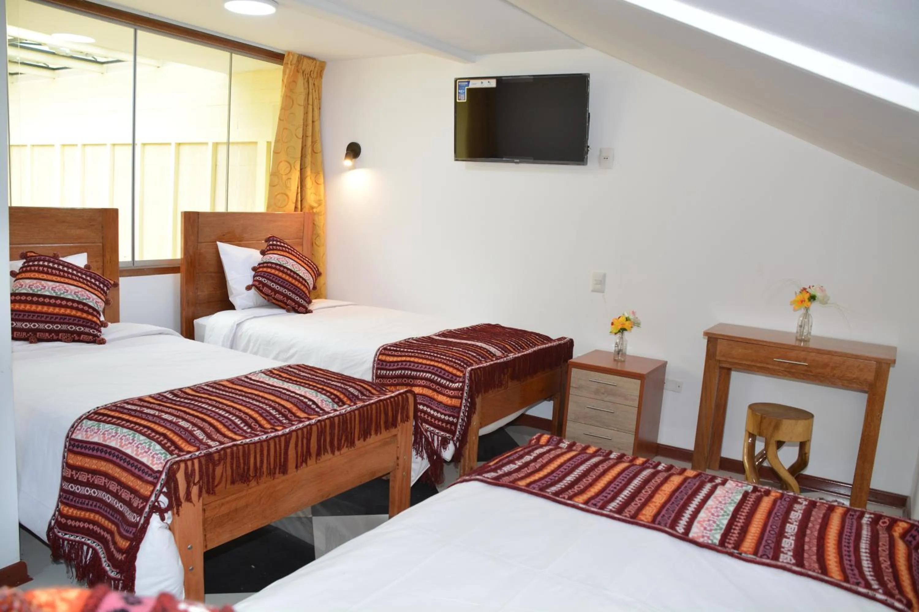 Bed in Hotel Inka Pisac