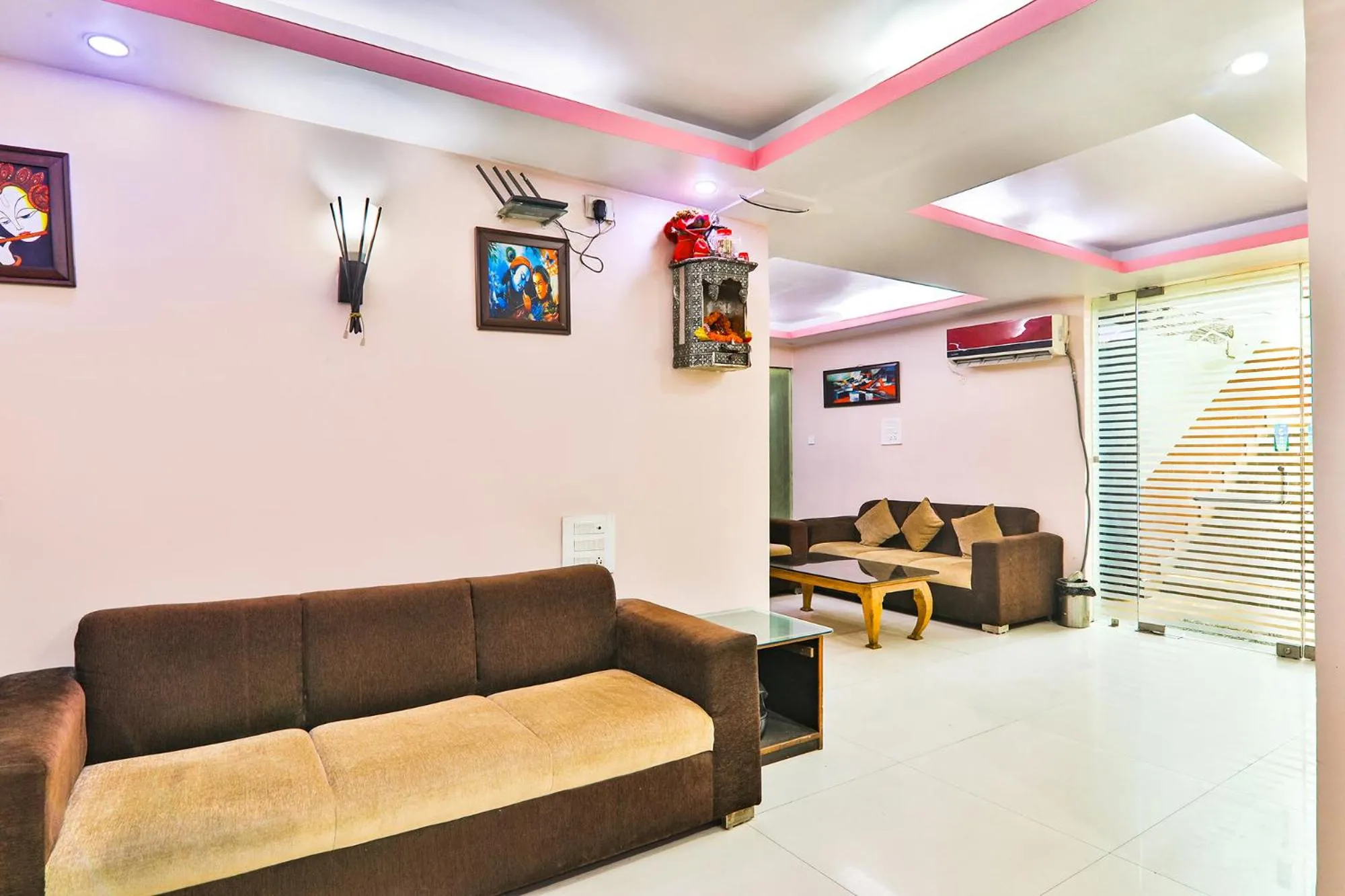 Seating area in FabHotel Royal Ville