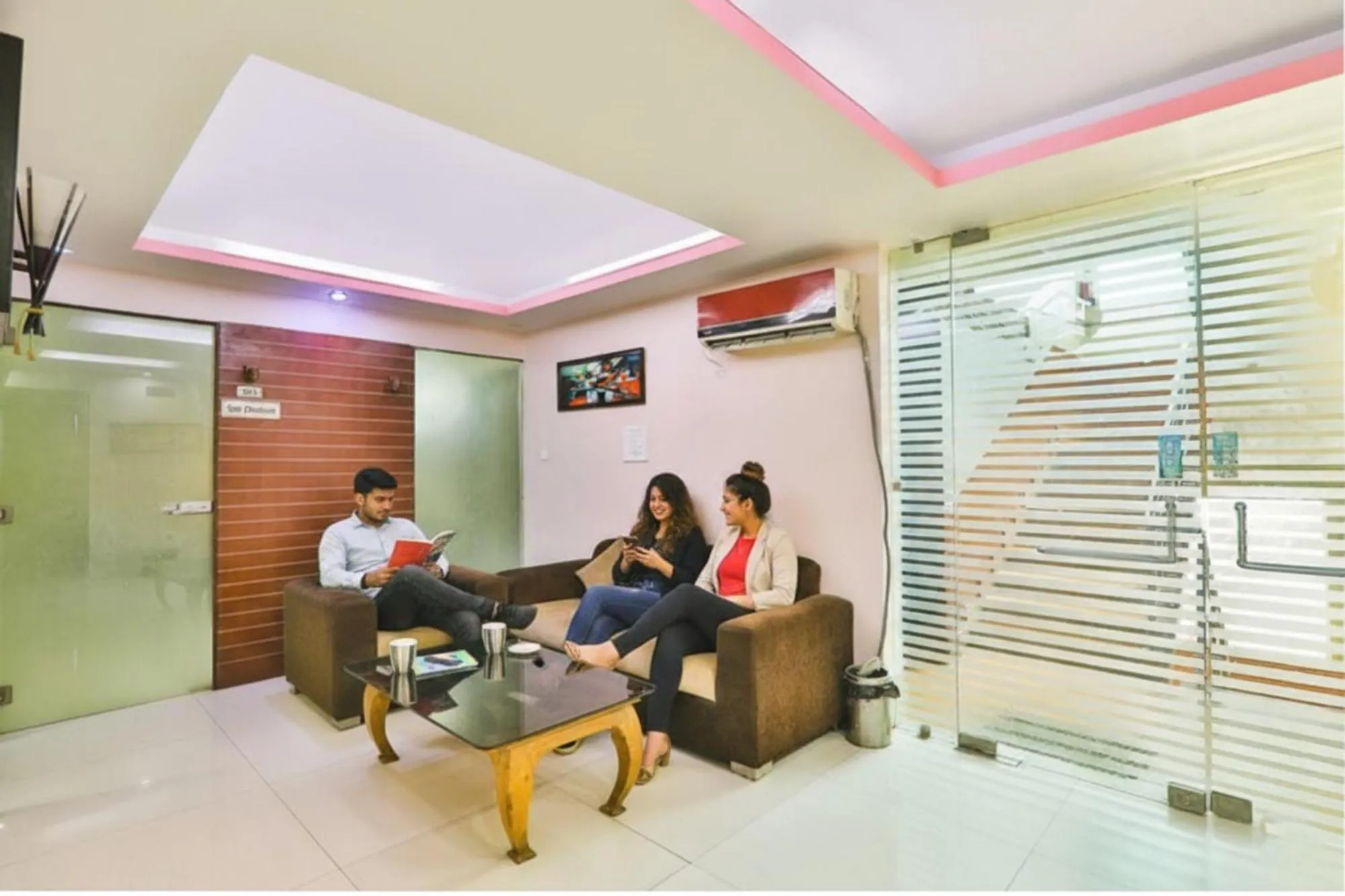 Seating area in FabHotel Royal Ville