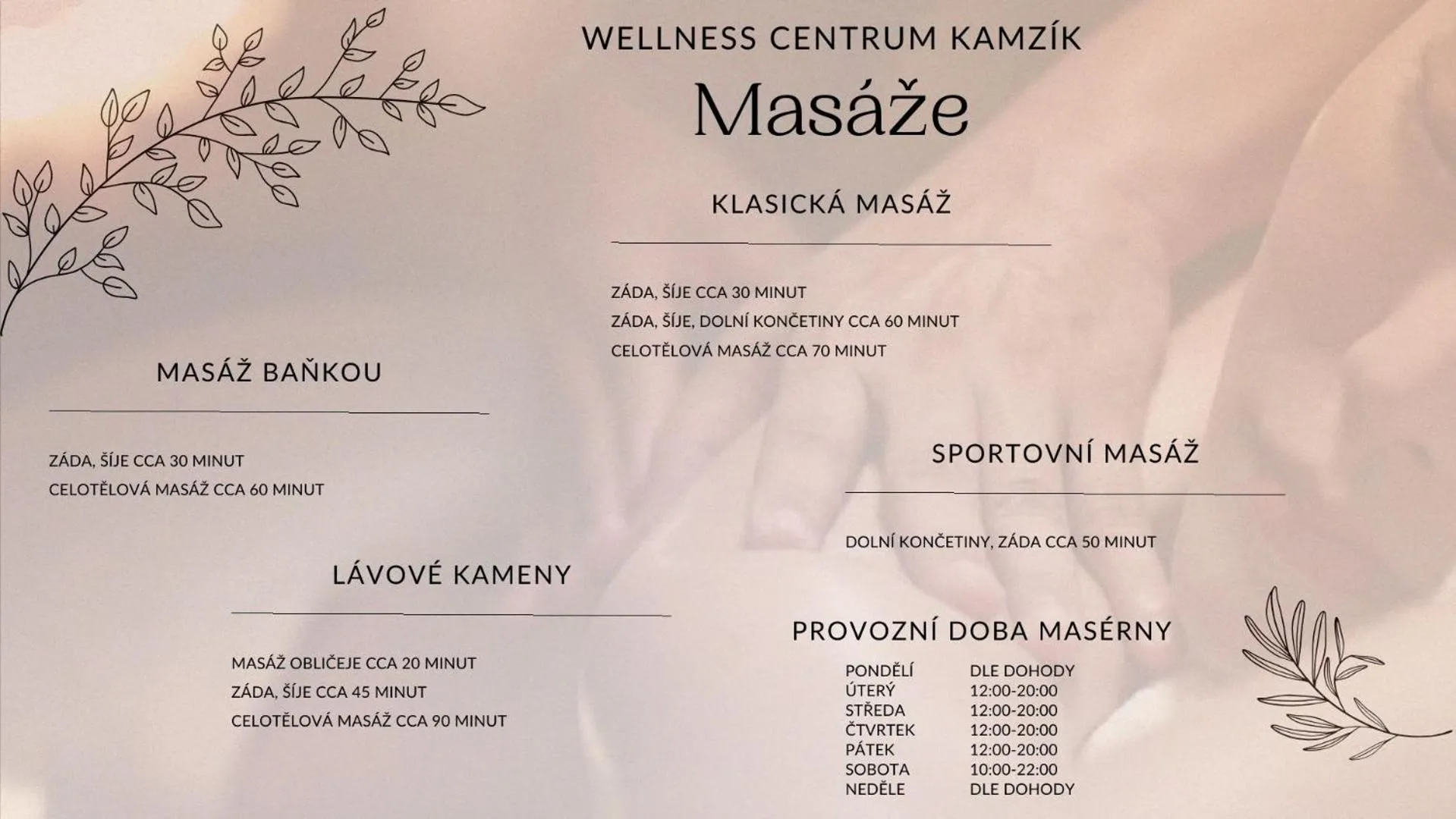Massage in Hotel Kamzík ***