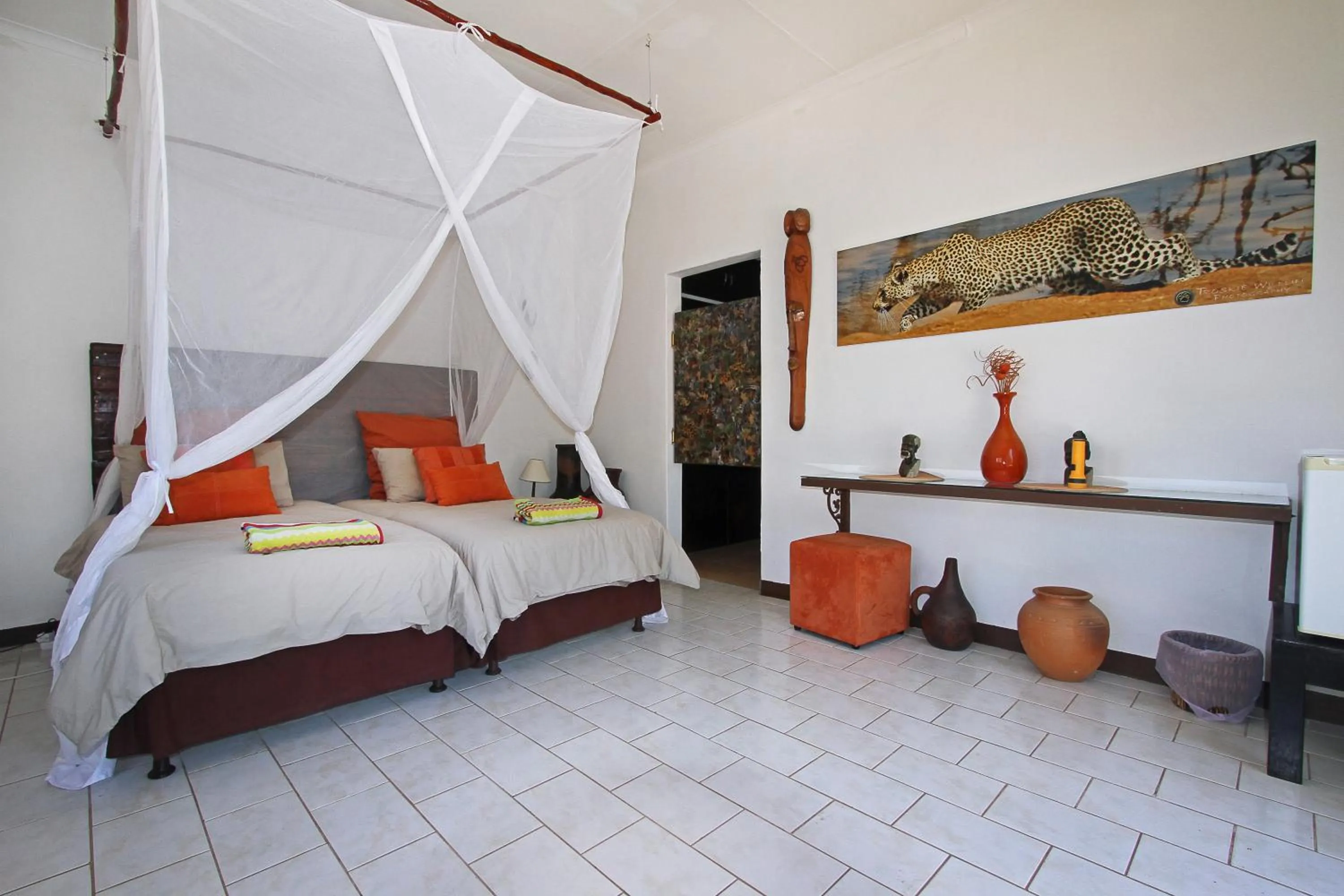 Bed in Normann Safari Bush Lodge