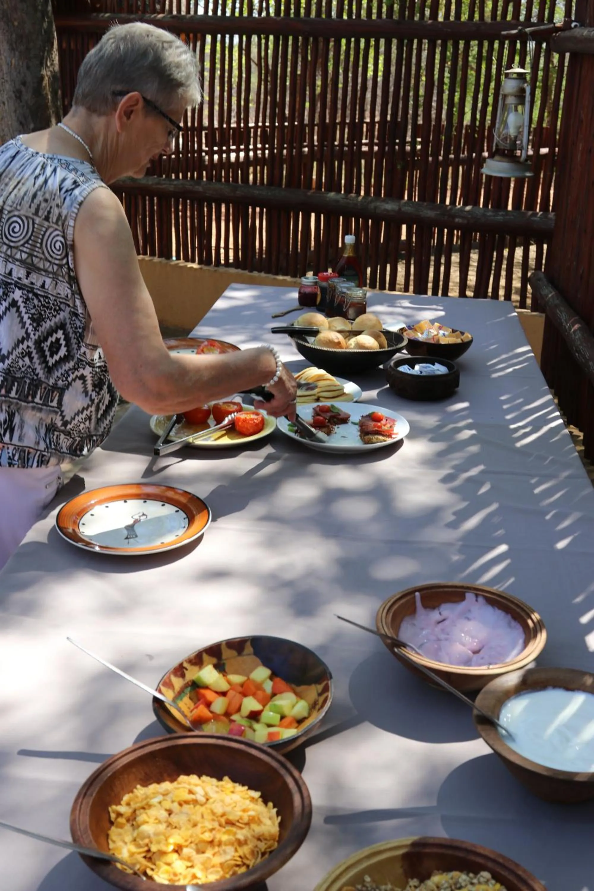 Buffet breakfast in Normann Safari Bush Lodge