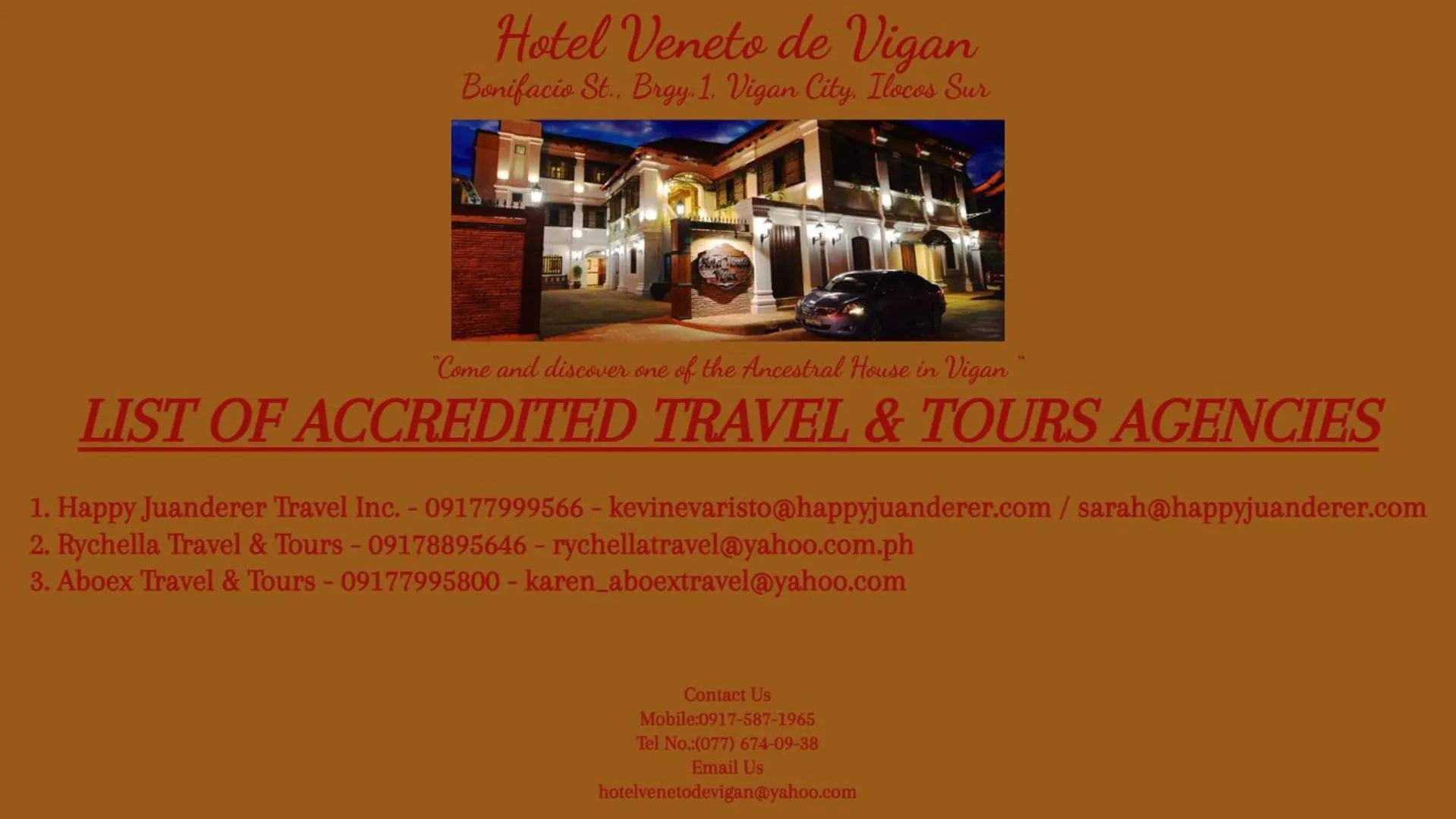 Logo/Certificate/Sign in Hotel Veneto De Vigan