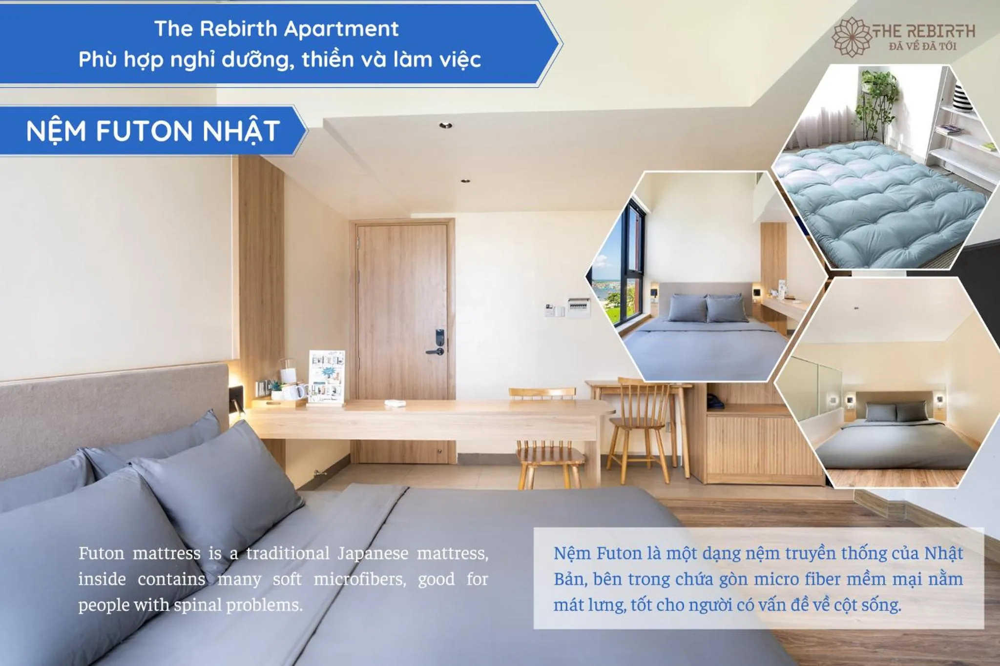 Bed in The Rebirth Apartment Binh Chau Ho Tram