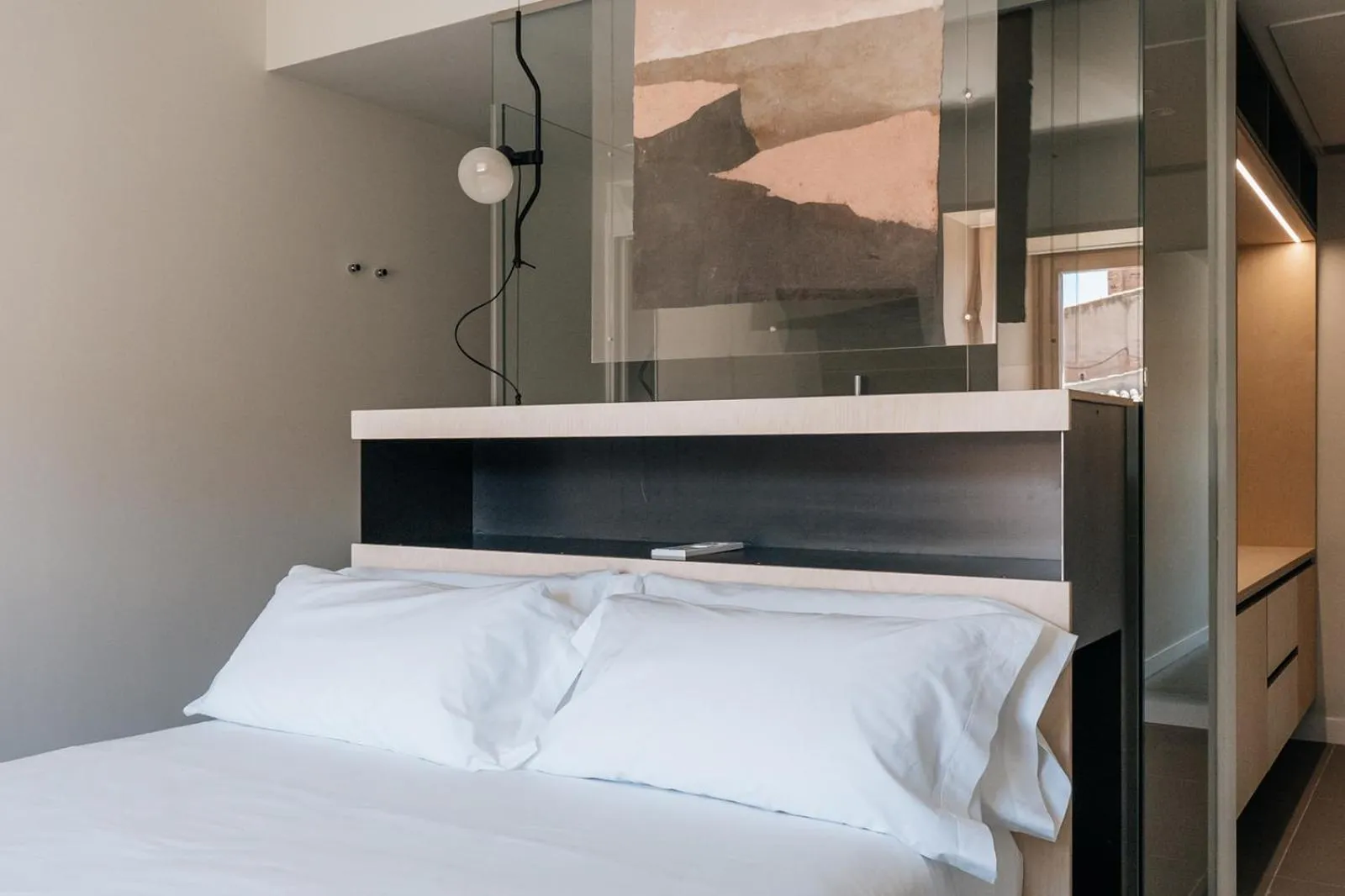 Shower, Bed in Hotel Santa Ana Tudela