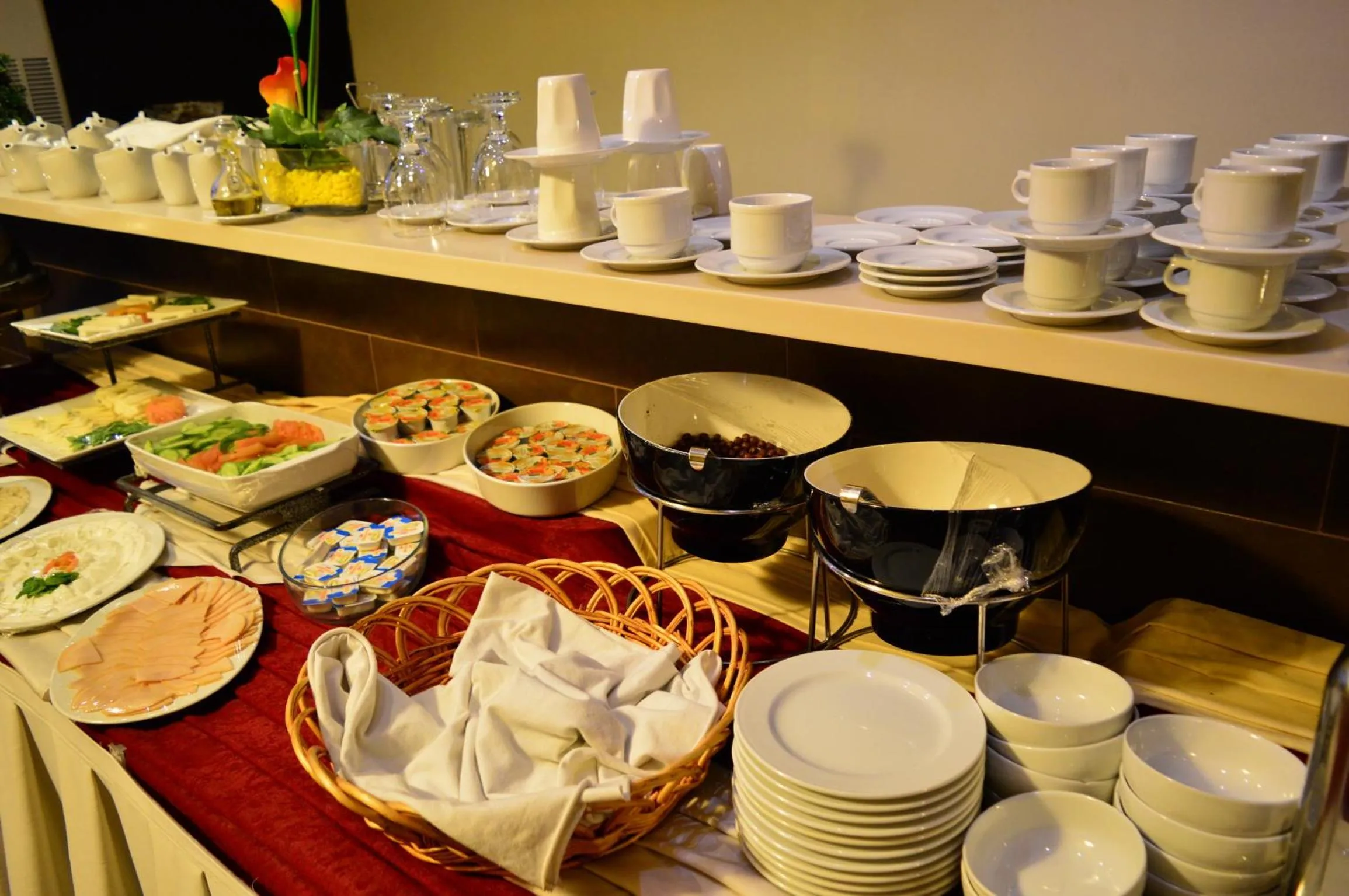 Buffet breakfast in Nadine Hotel Suites