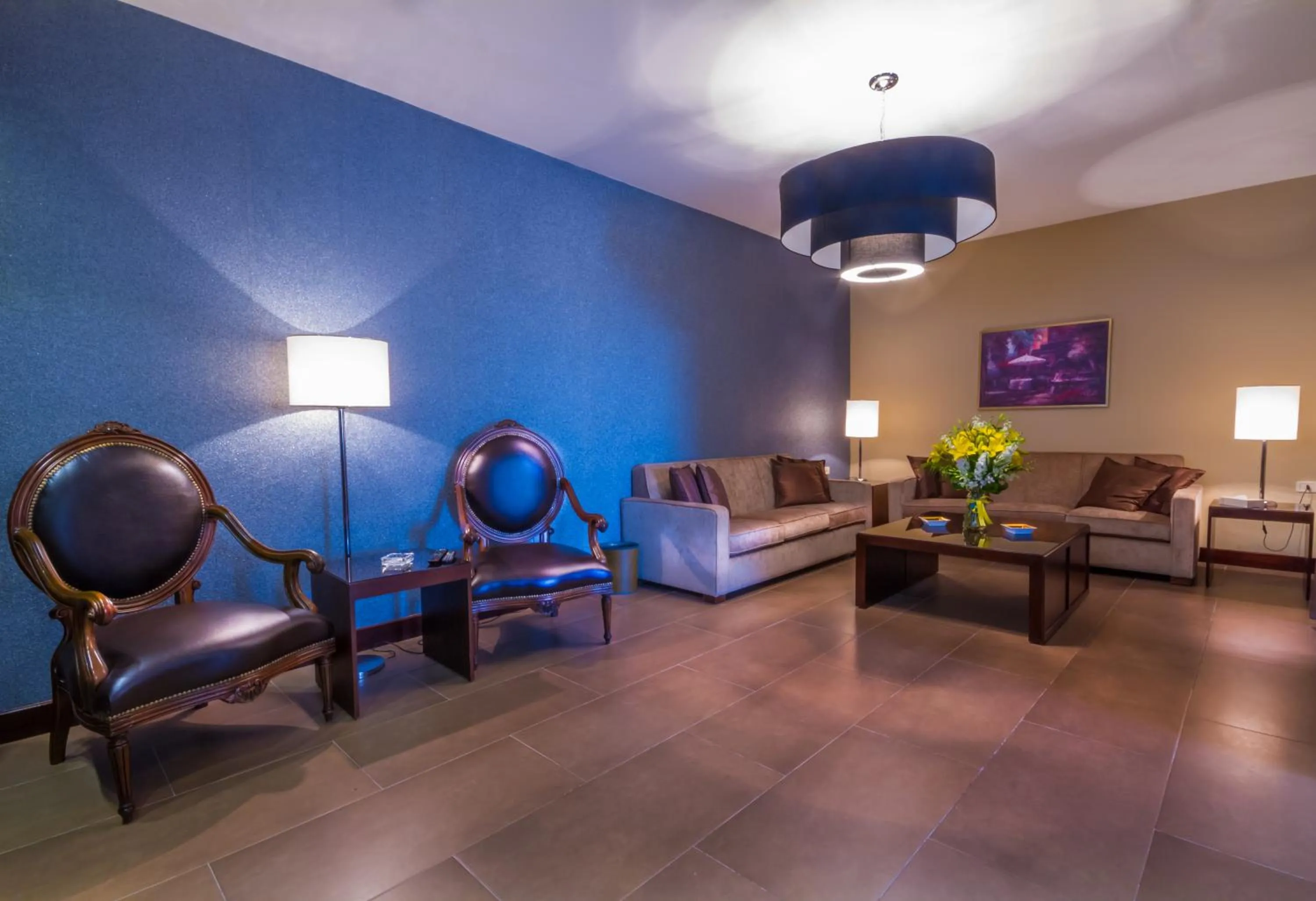 Communal lounge/ TV room in Nadine Hotel Suites