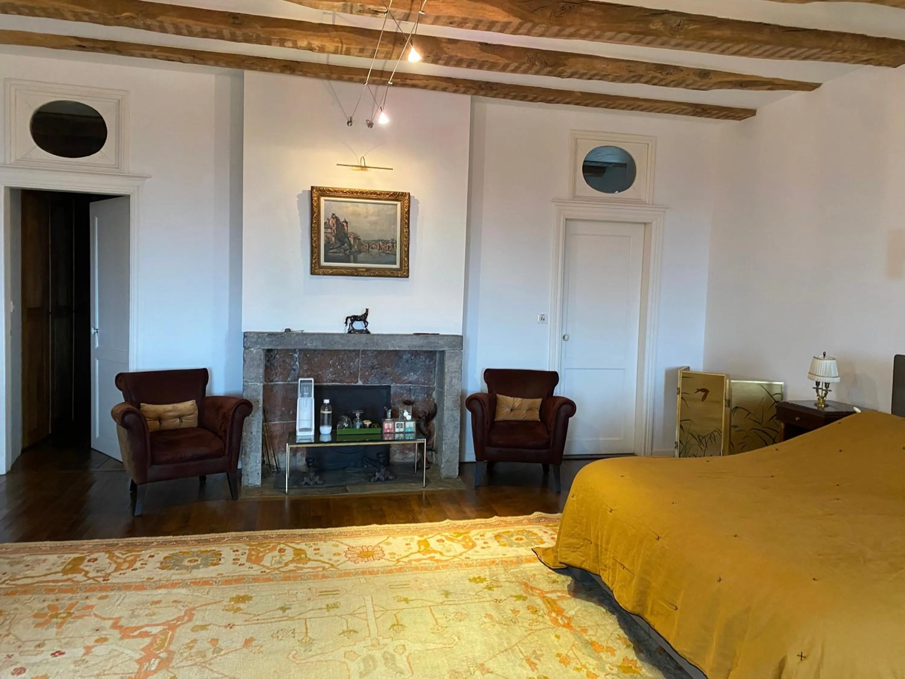 Bed in Château du Puech en Aubrac