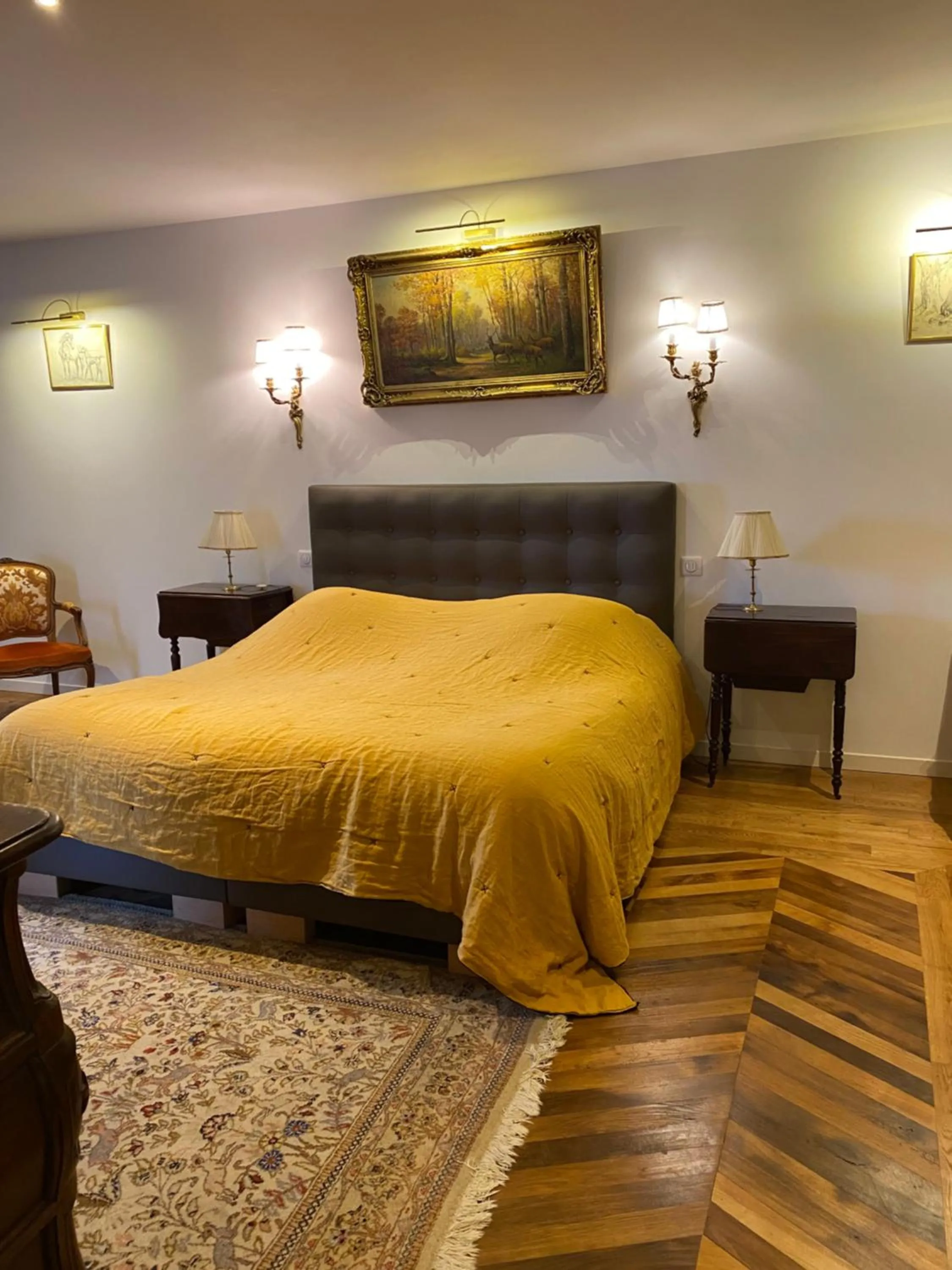 Bed in Château du Puech en Aubrac