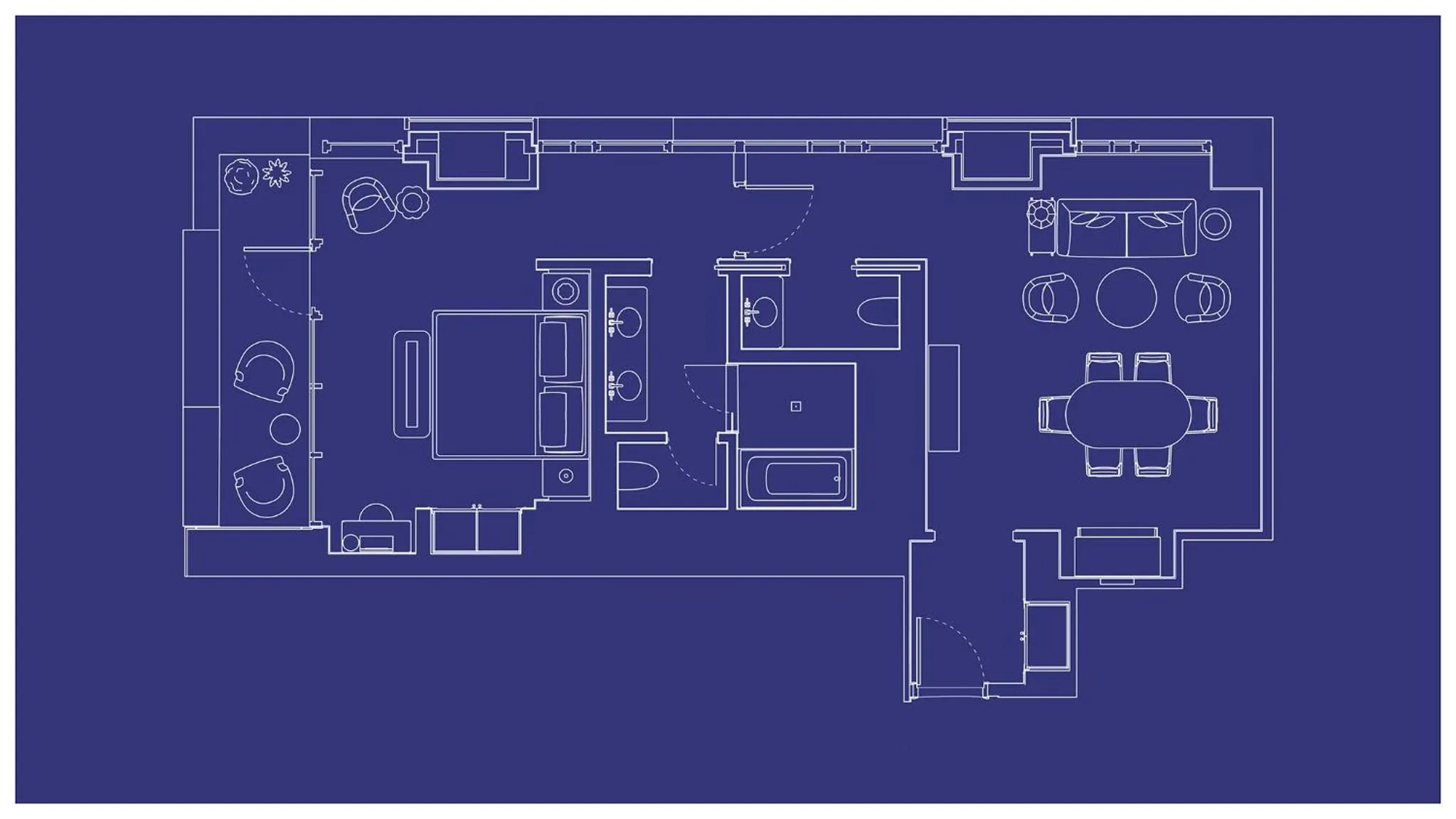 Floor plan in The Fifth Avenue Hotel