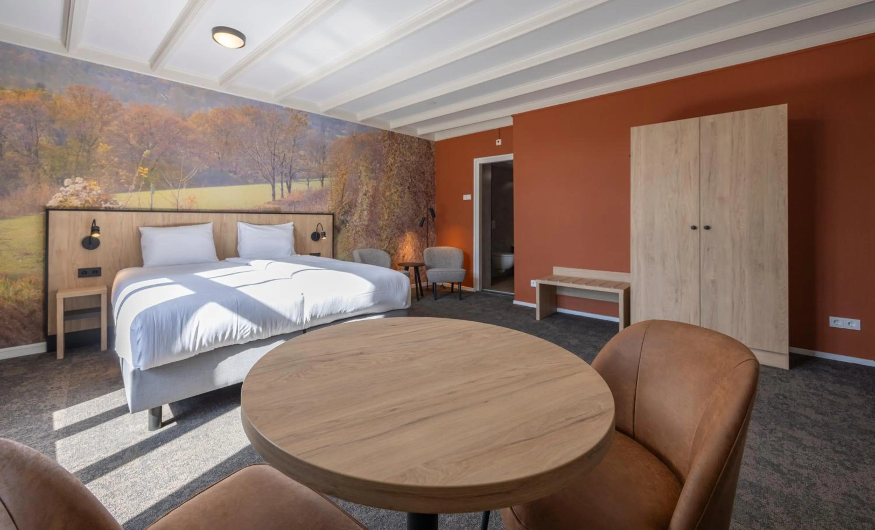 Bedroom, Bed in Fletcher Hotel Restaurant De Burghoeve