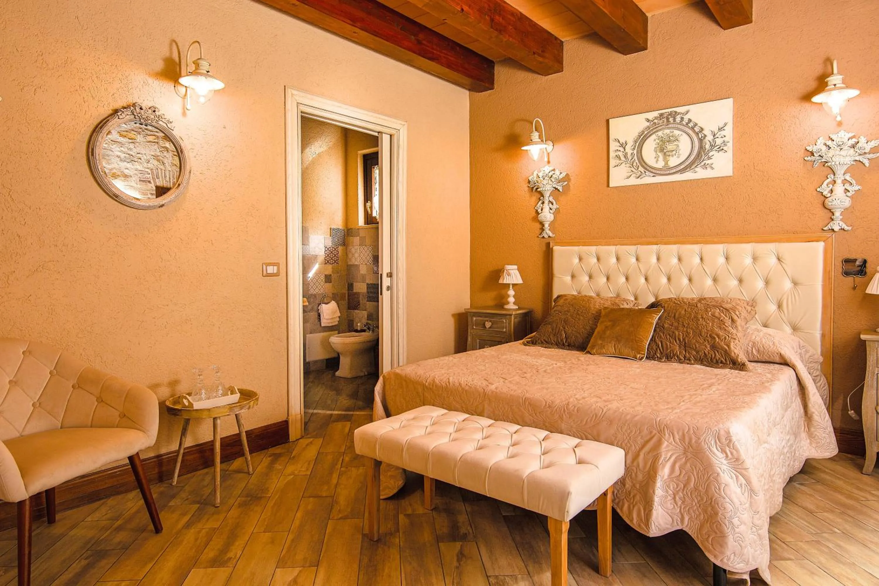 Bed in Relais Garden Cactus B&B