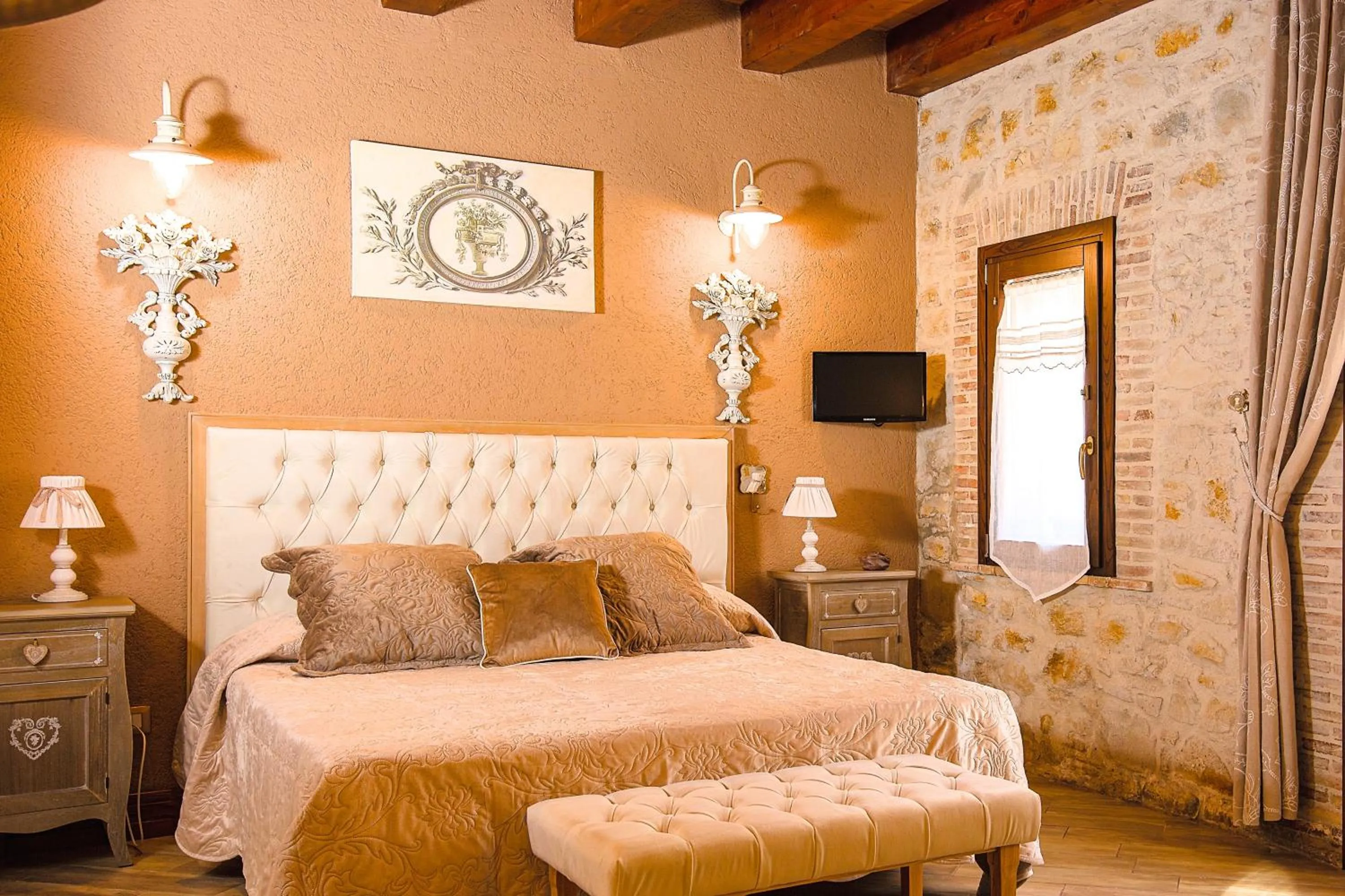 Bed in Relais Garden Cactus B&B