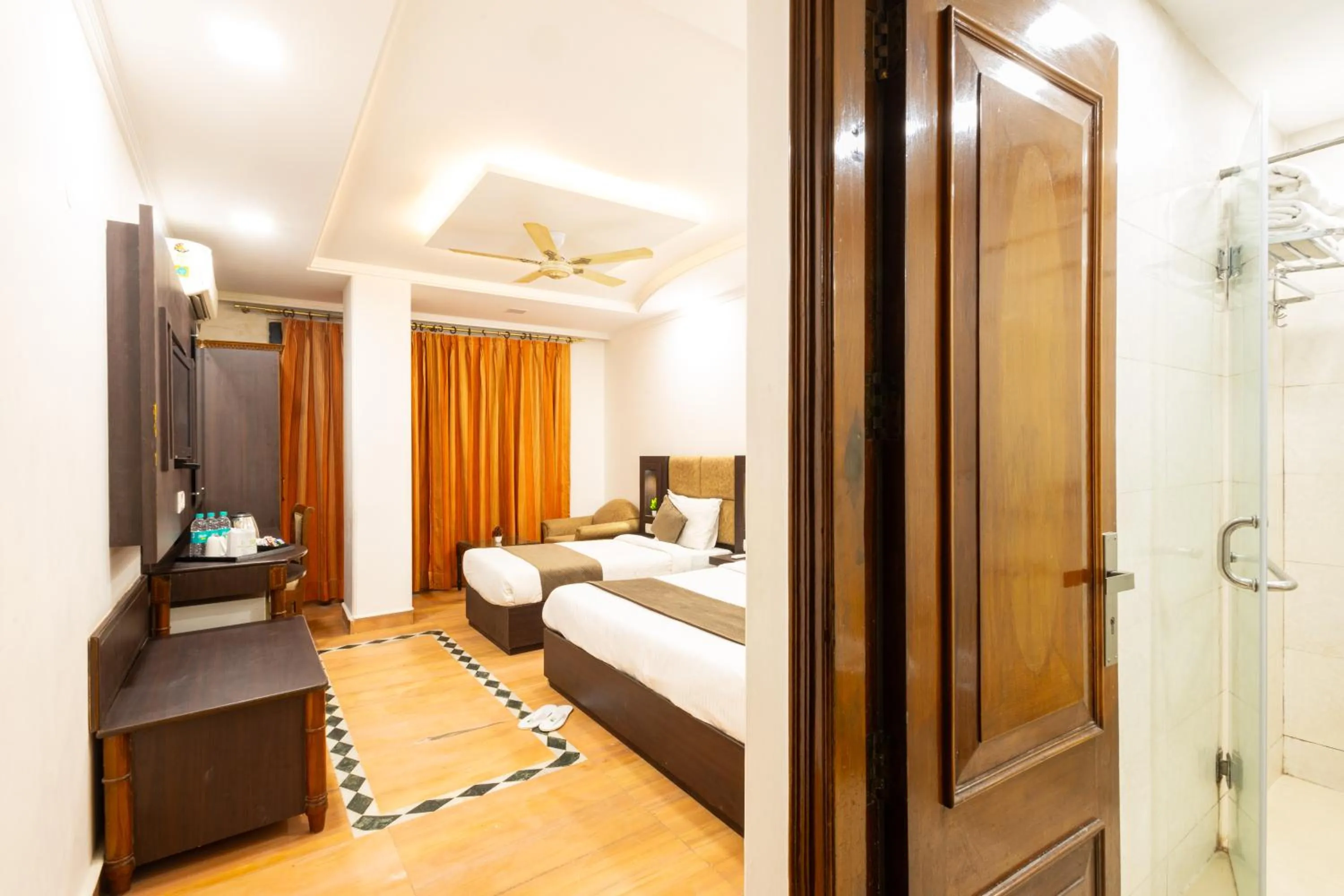 Photo of the whole room, Bed in Hotel Panickers Residency - Near Ganga Ram & BLK Hospital - Karol Bagh