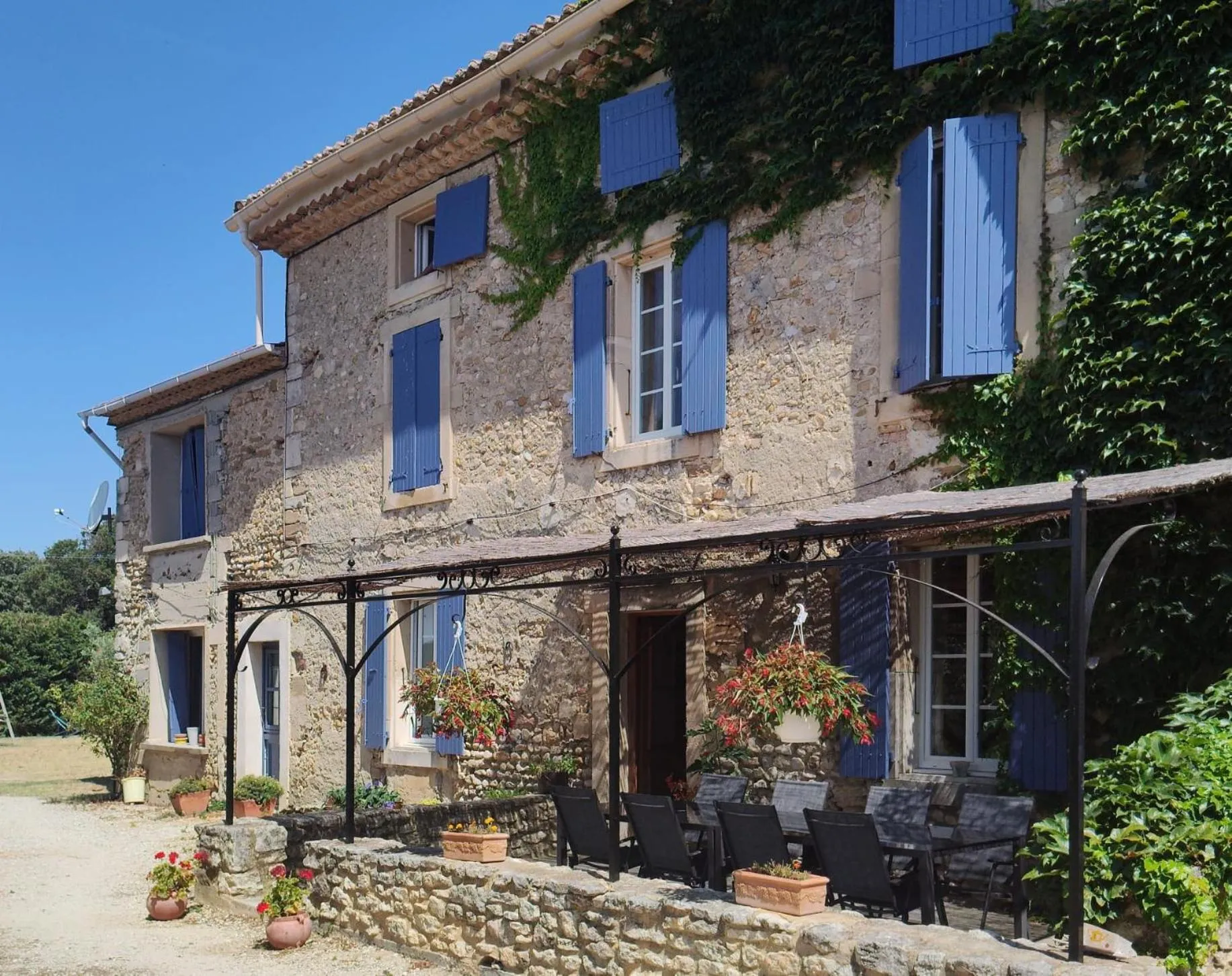 Balcony/Terrace in Ferme de Palumiane - Chambres climatisées