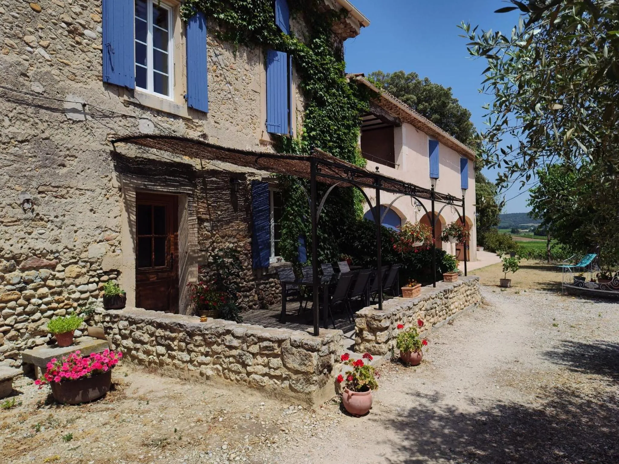 Balcony/Terrace in Ferme de Palumiane - Chambres climatisées