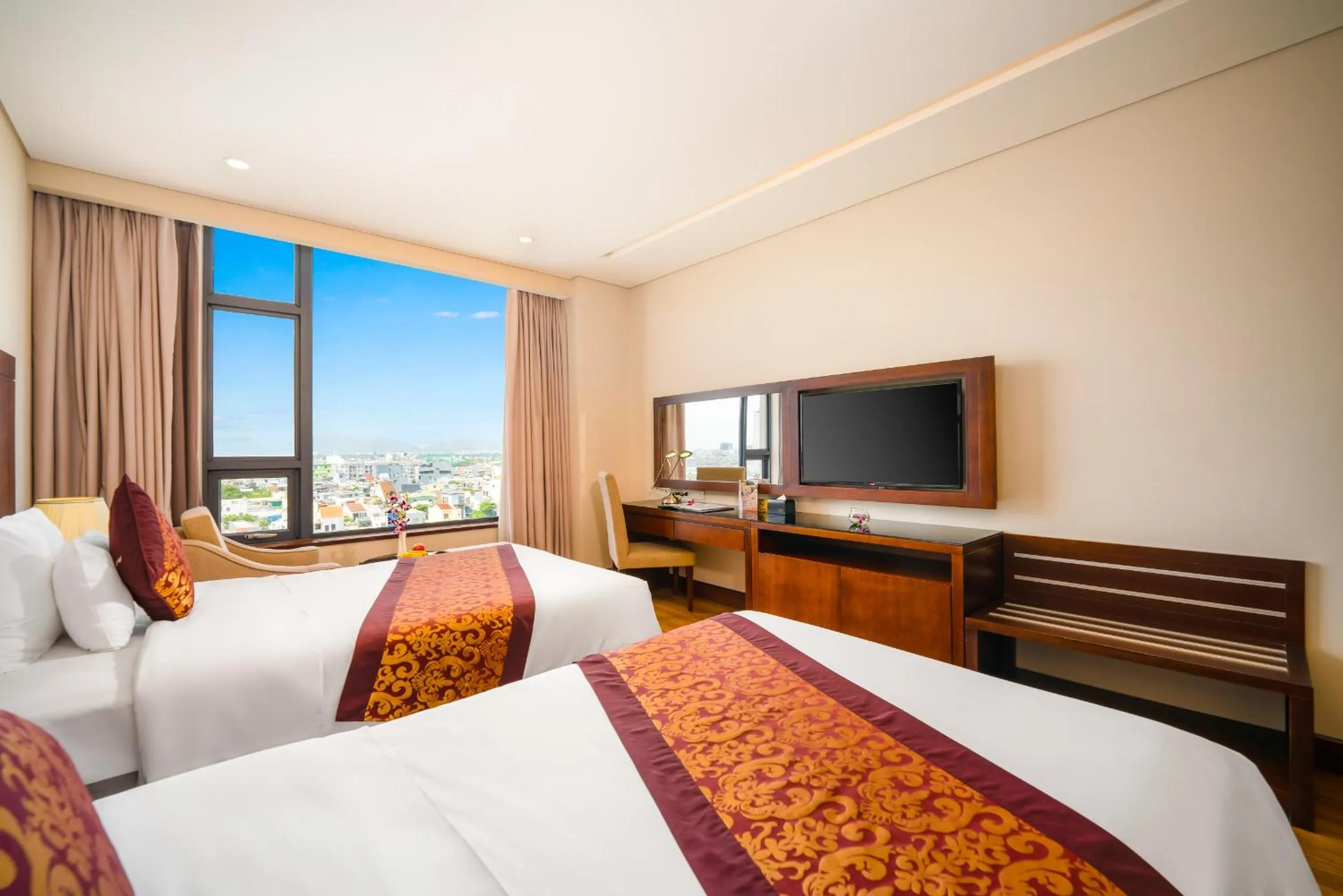 Bed in Minh Toan Galaxy Hotel