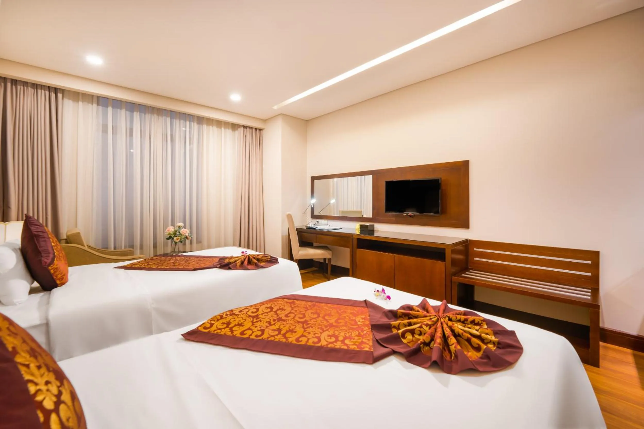 Bed in Minh Toan Galaxy Hotel