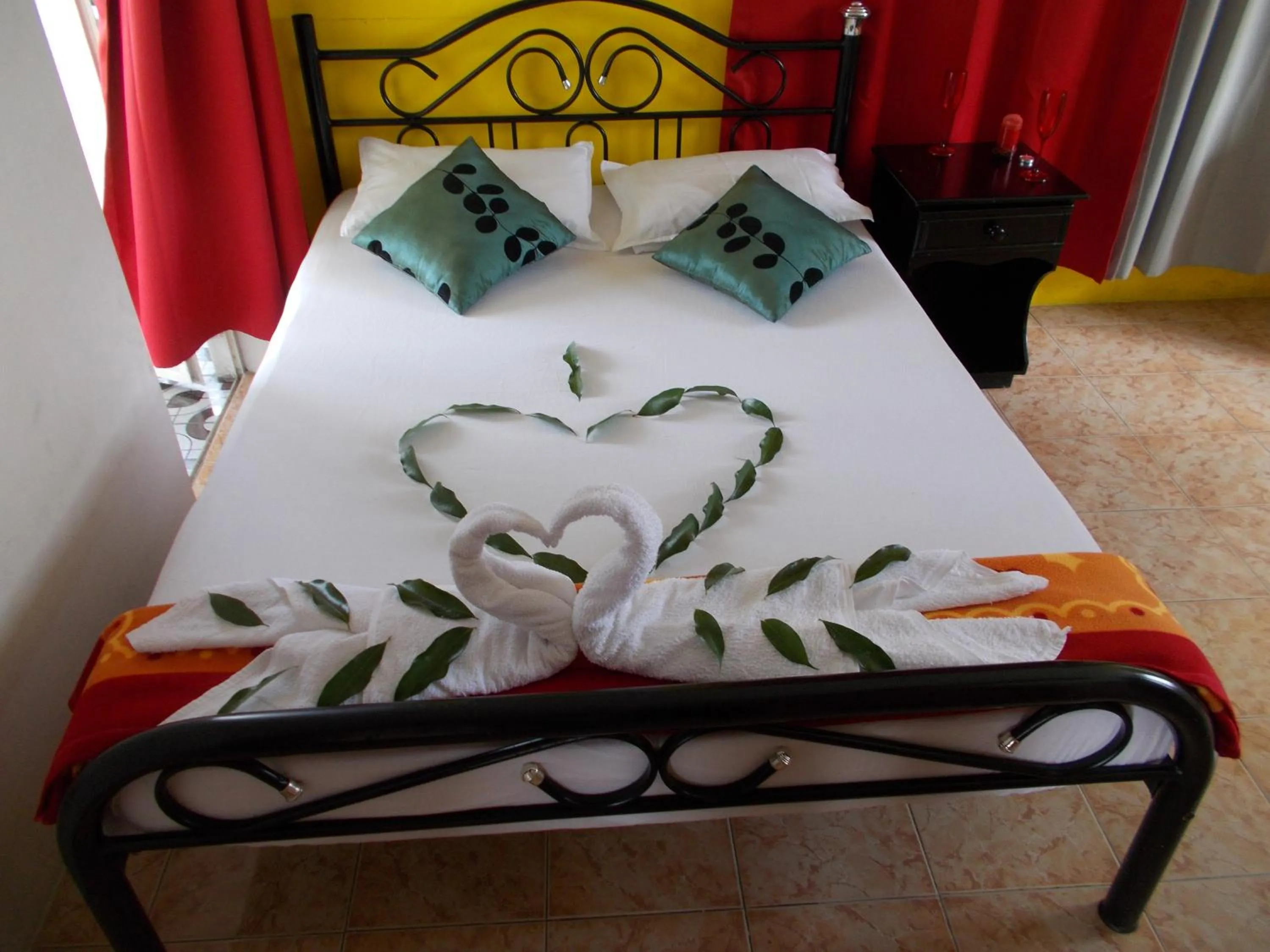 Bedroom, Bed in Residence Les Bambous