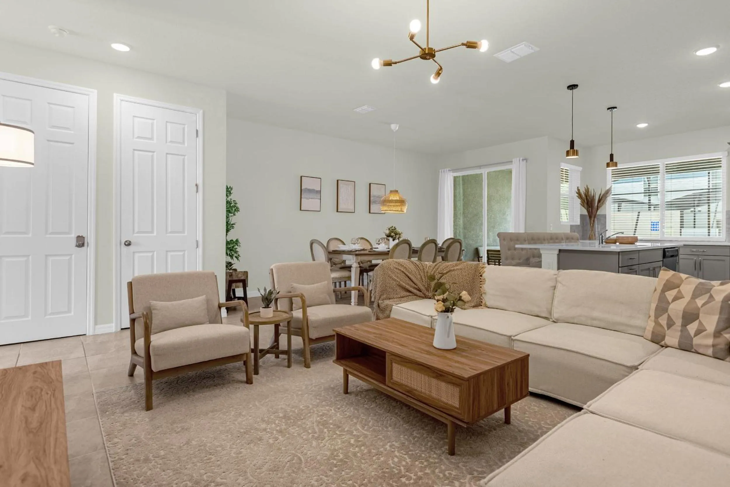 Living room in 4BR Home w Full Resort Access - Near Disney