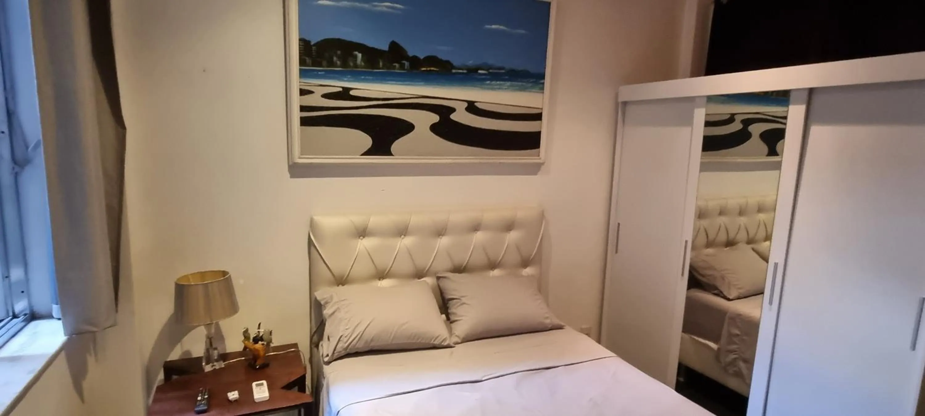 Bed in The best Copacabana Luxury Design 3 Bedroom room 3 bathroom 85 inch cinema tv top location