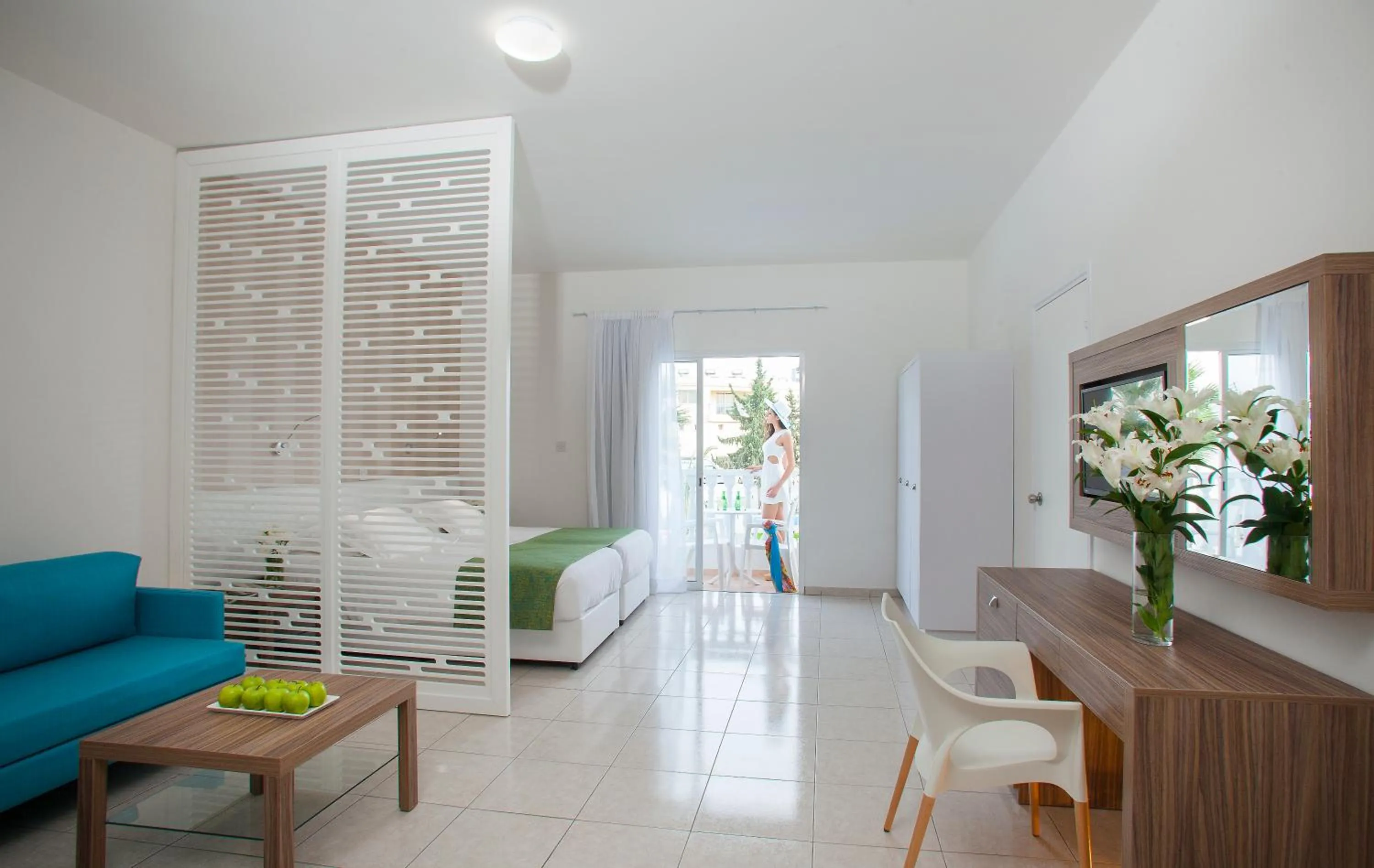 Bed in Princessa Vera Hotel Apartments