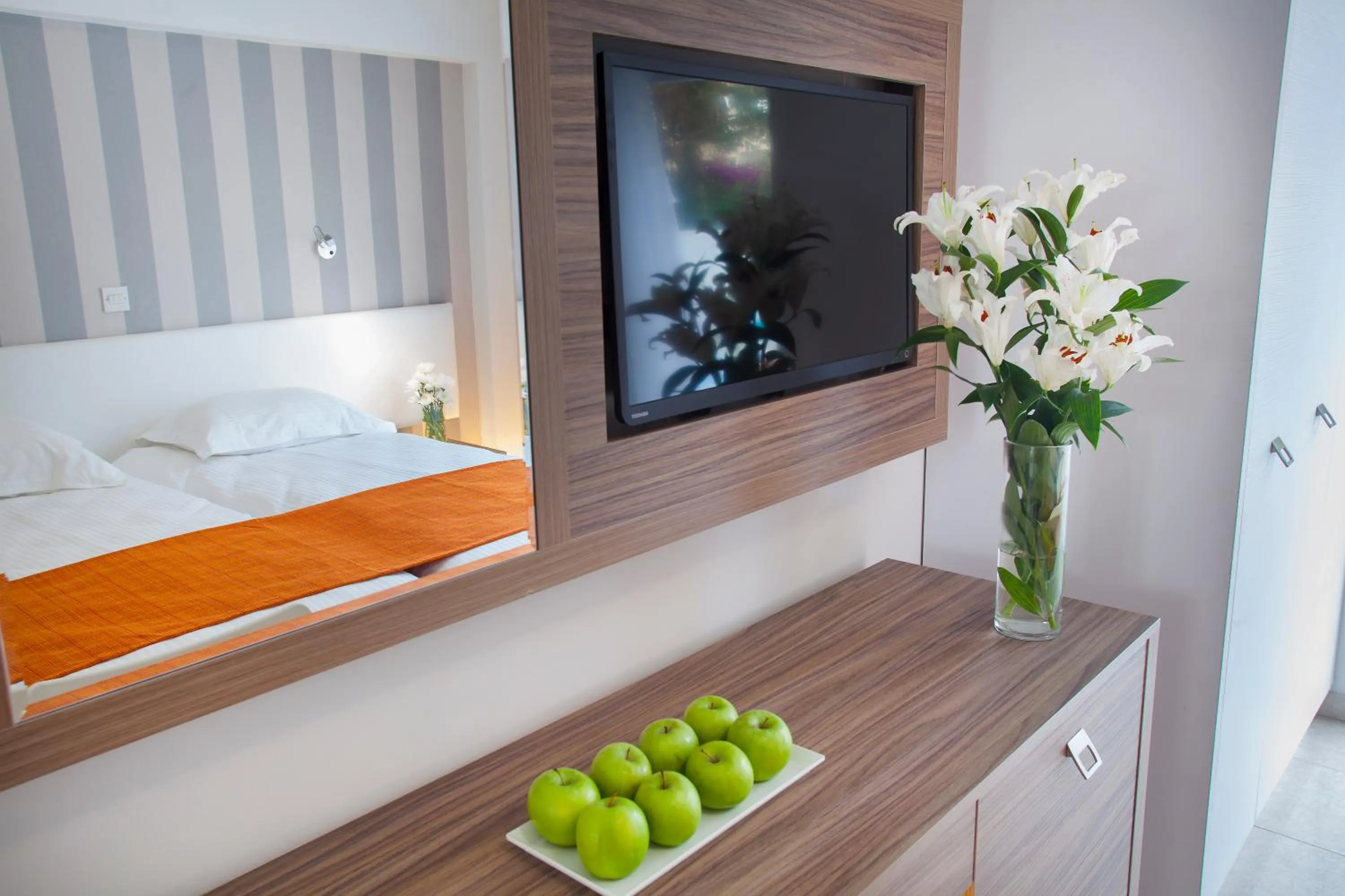 Bed in Princessa Vera Hotel Apartments