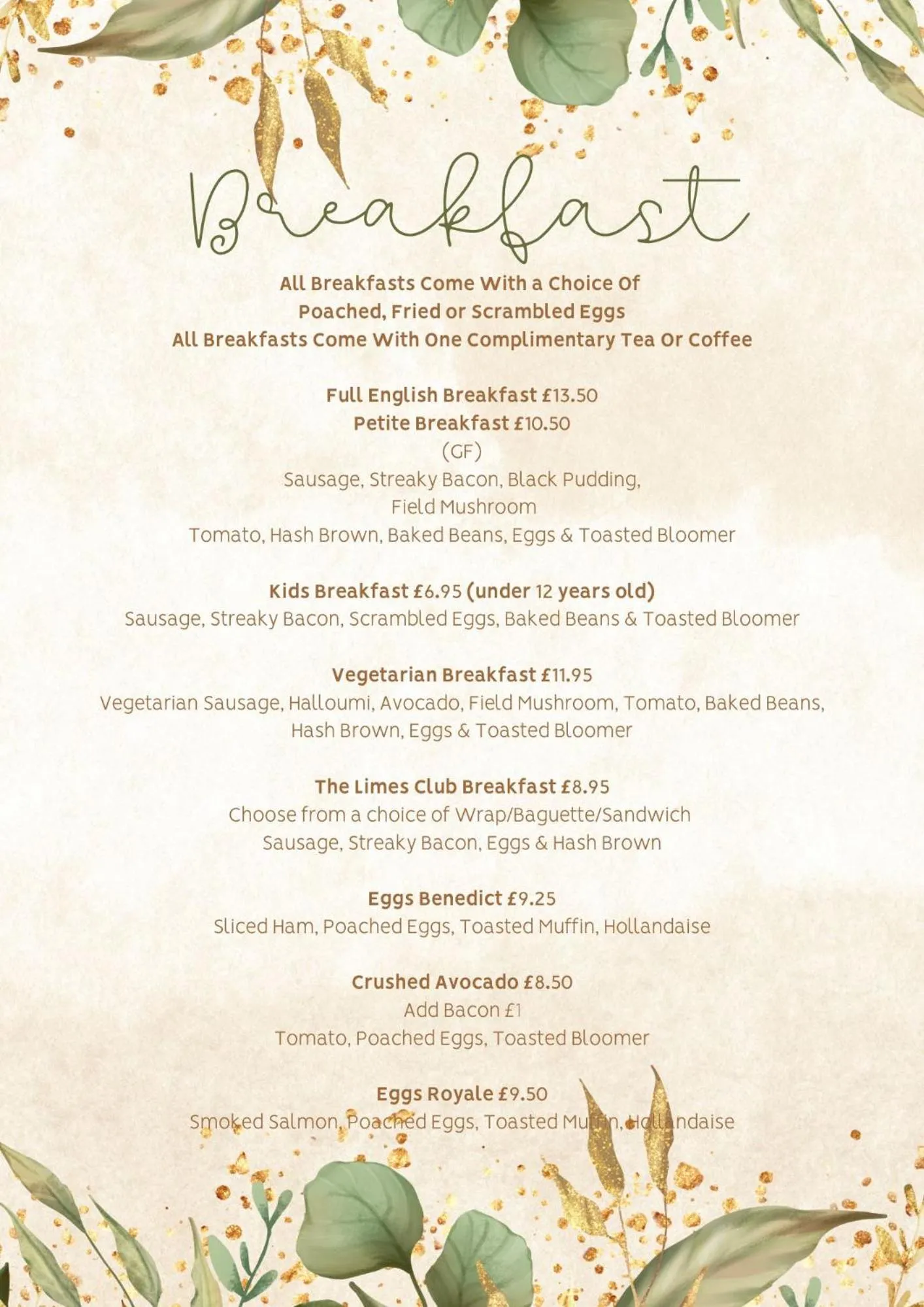 Breakfast in Limes hotel