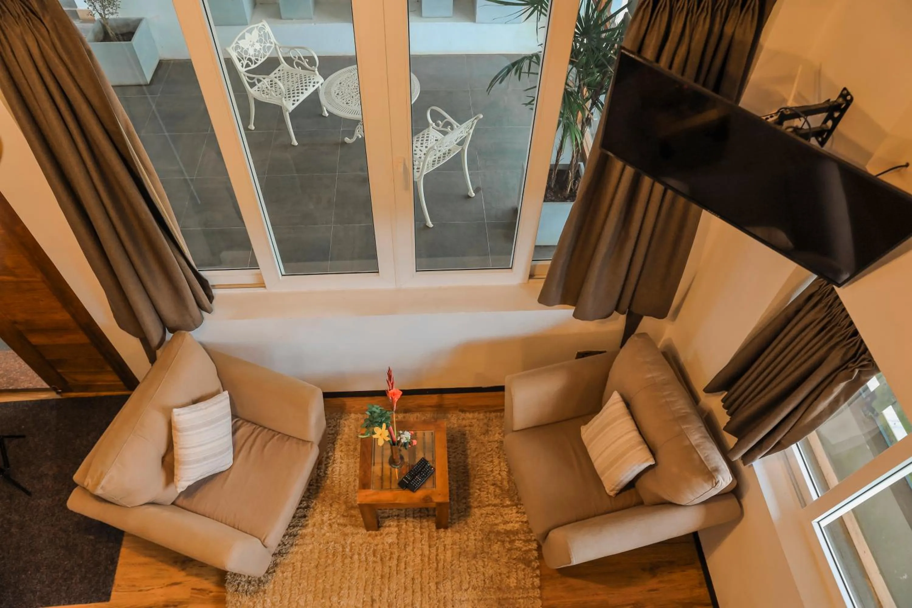 Seating area in Queens Lake Cabin