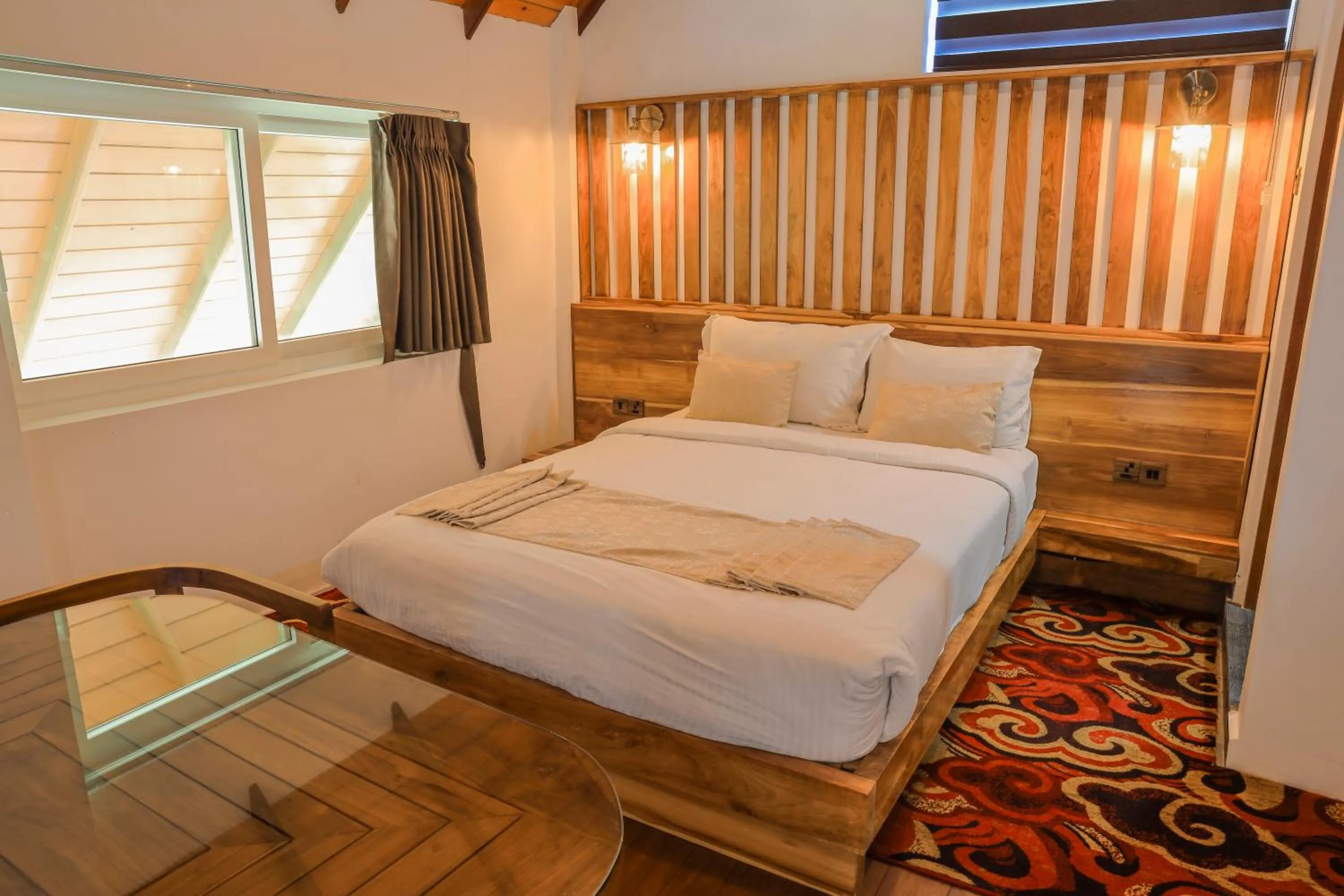 Bed in Queens Lake Cabin