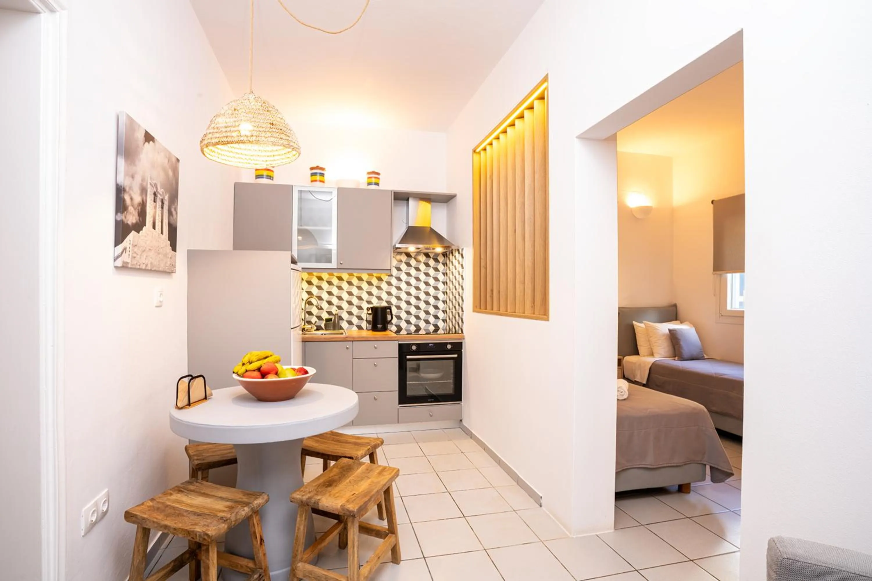 Kitchen or kitchenette in Mosha Pension