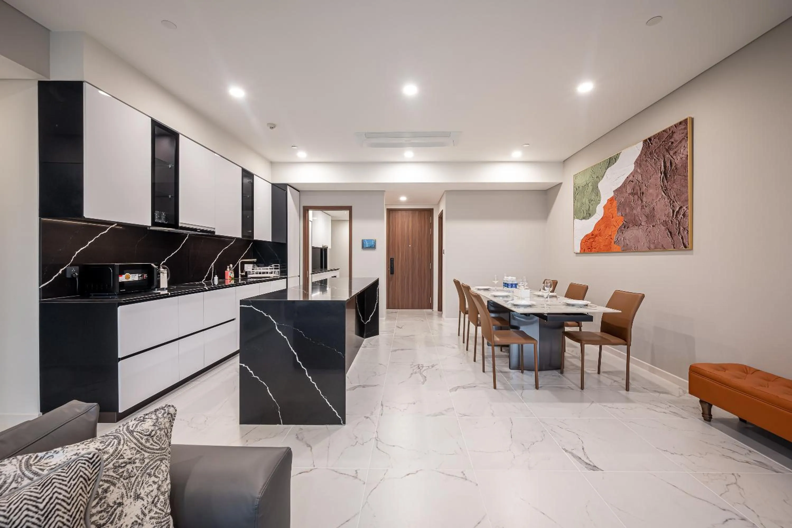 Kitchen or kitchenette in Metropole Thu Thiem Condo Apartment