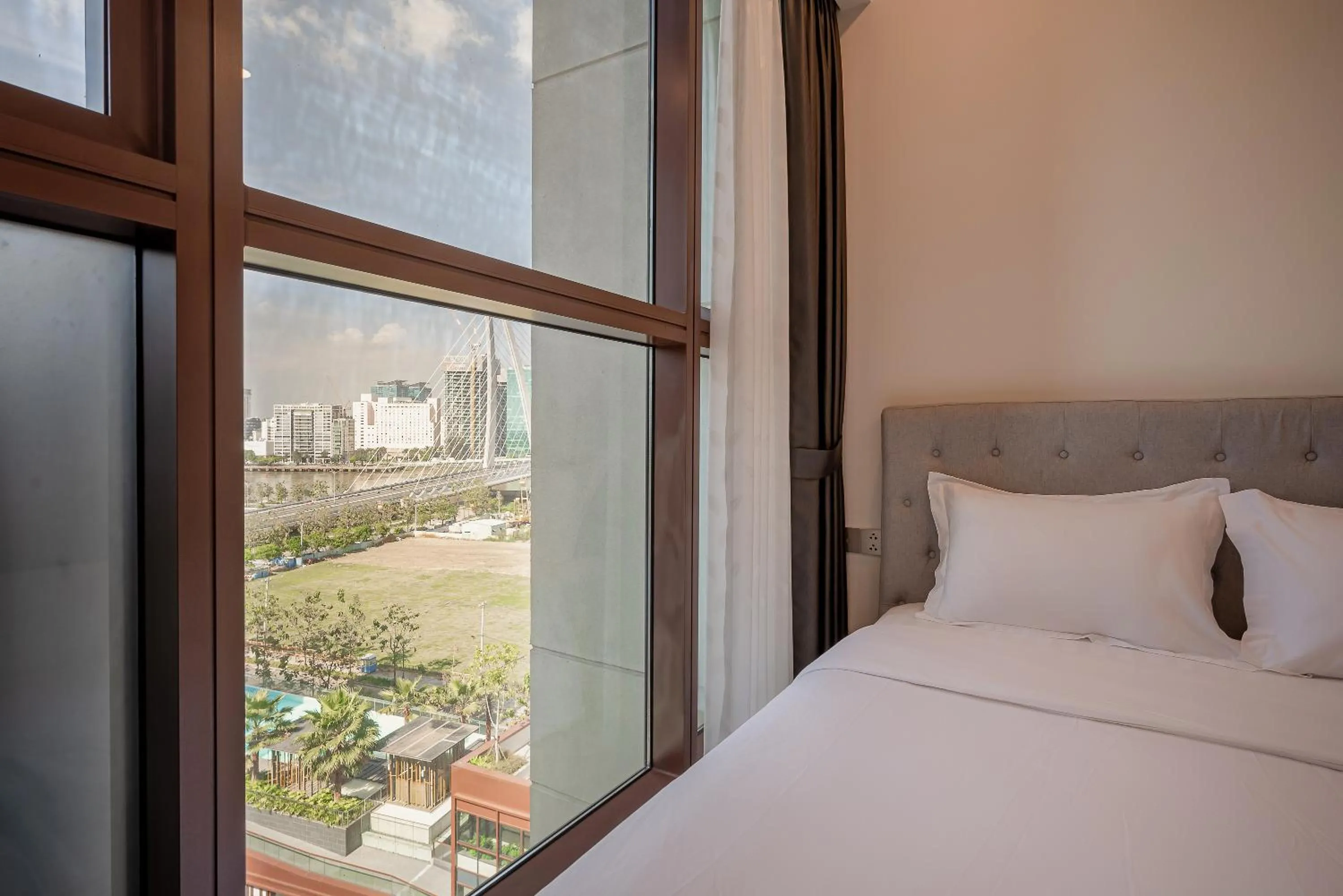 Bed in Metropole Thu Thiem Condo Apartment