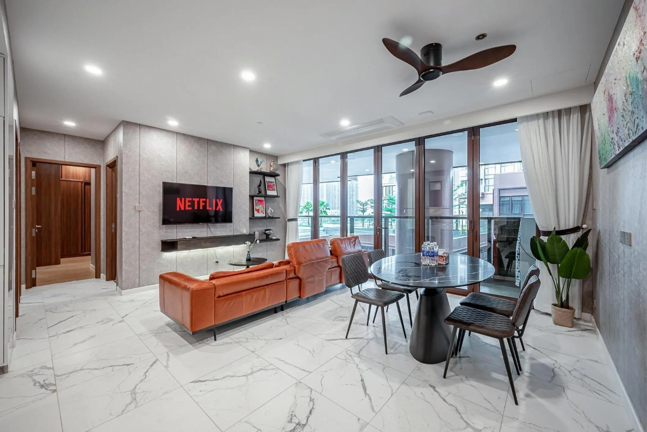 Living room in Metropole Thu Thiem Condo Apartment