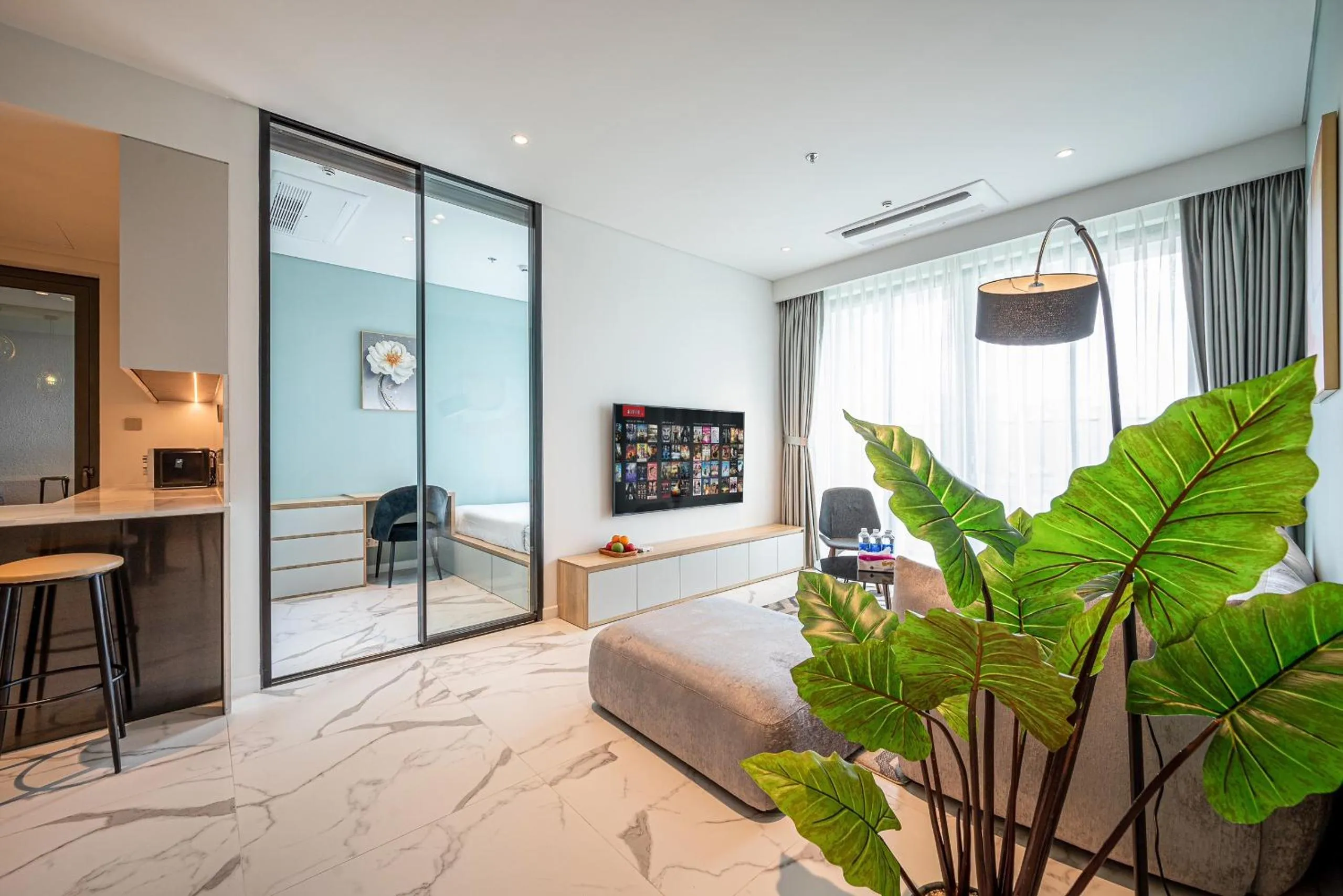 Living room in Metropole Thu Thiem Condo Apartment