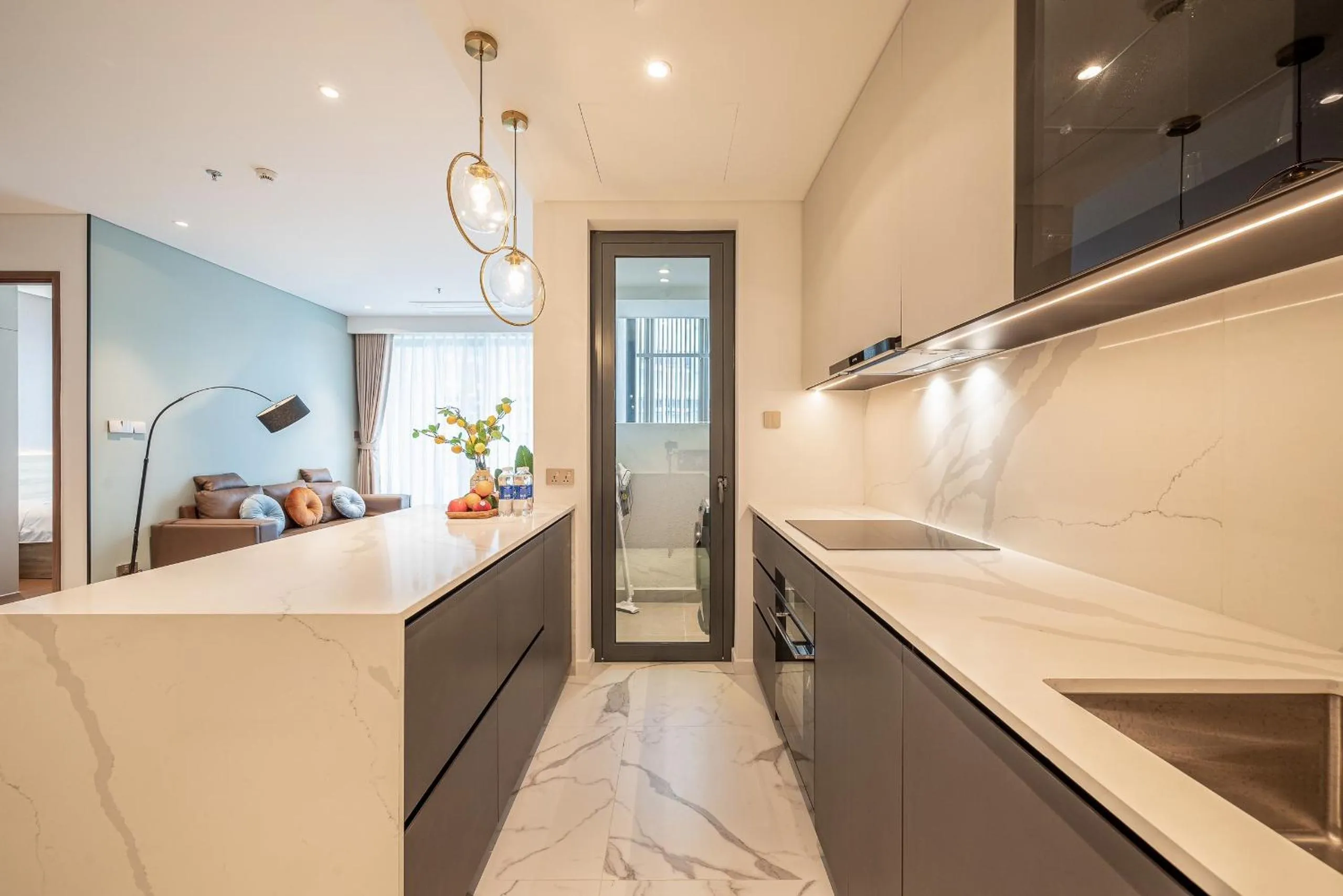 kitchen in Metropole Thu Thiem Condo Apartment