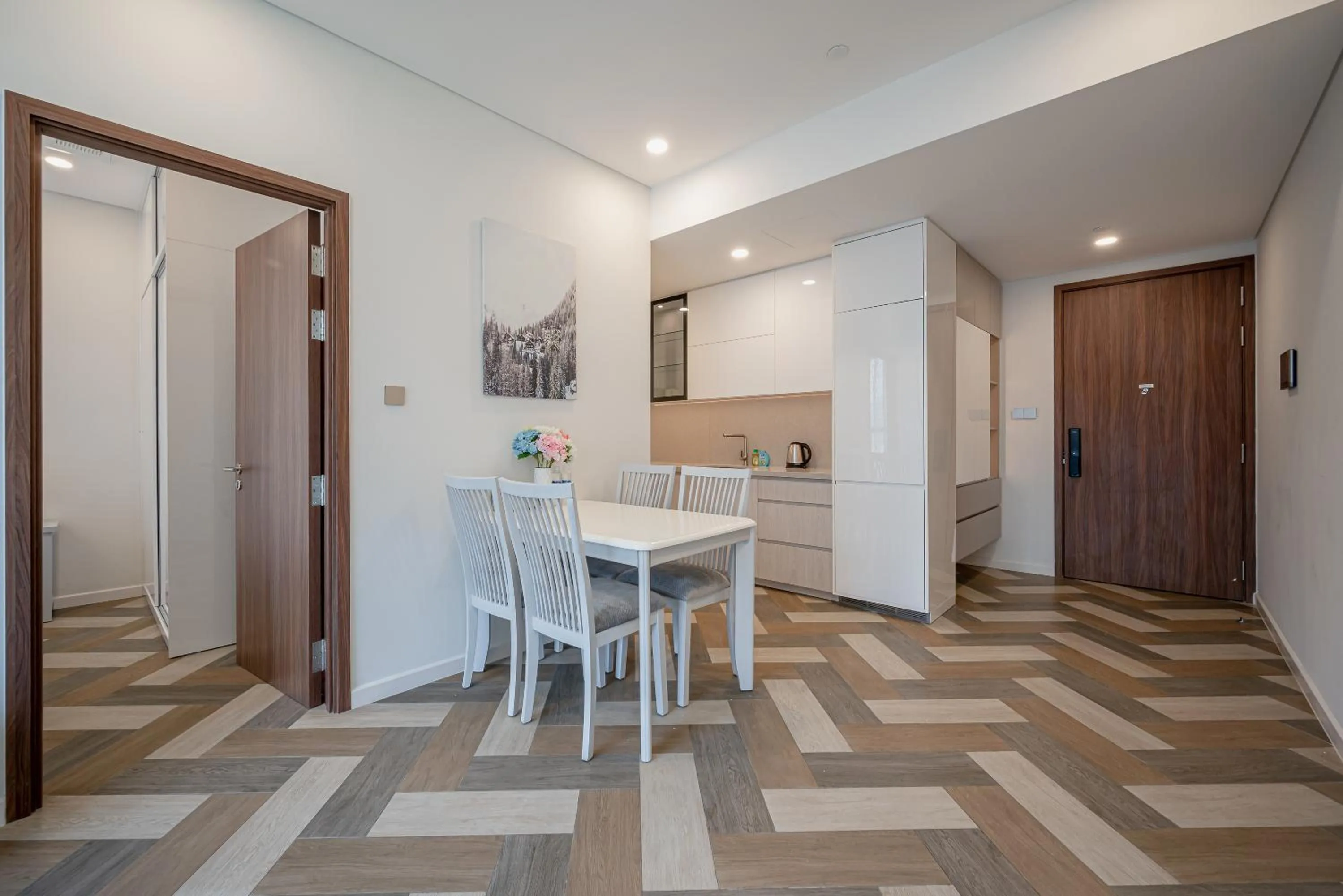 Kitchen or kitchenette in Metropole Thu Thiem Condo Apartment