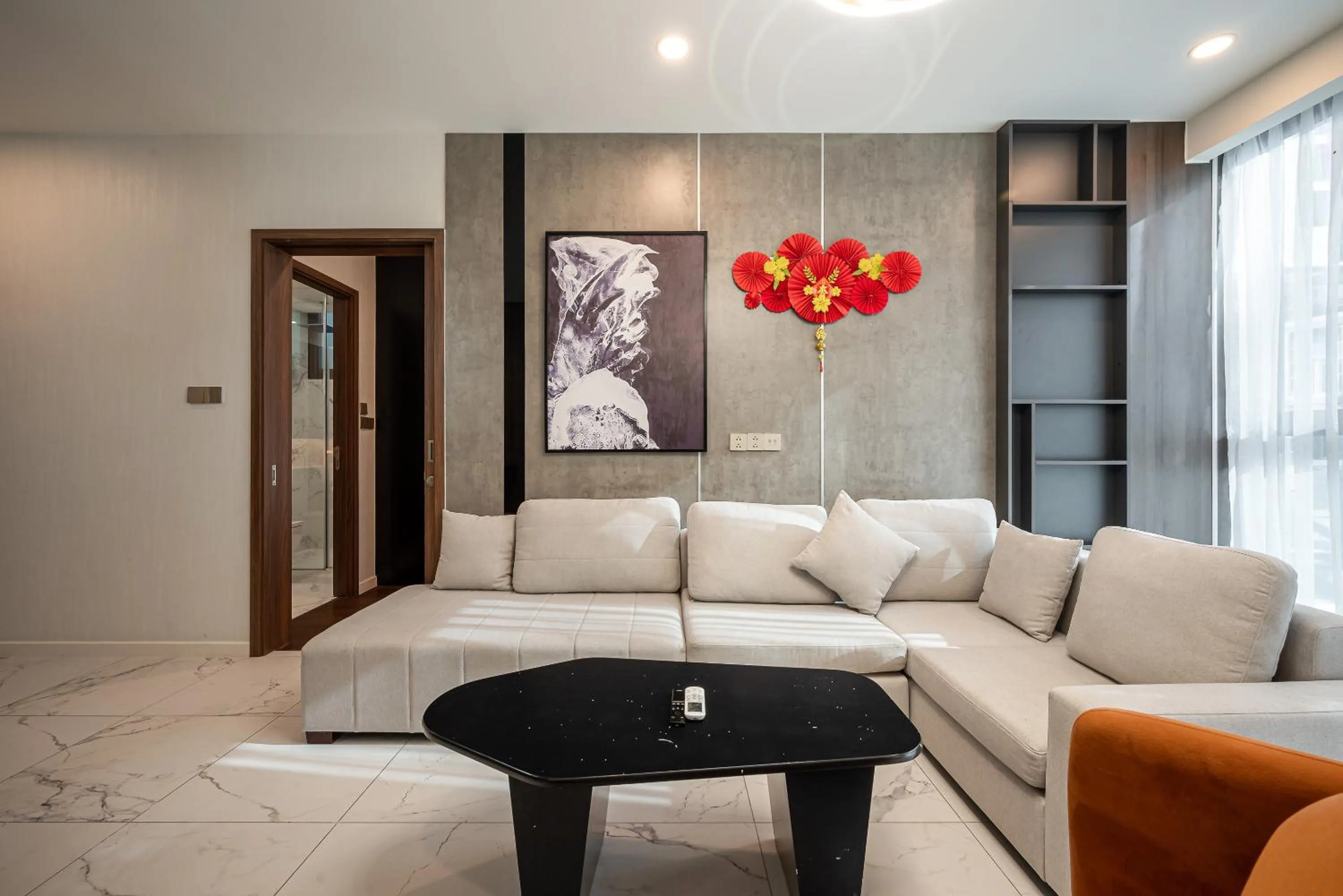 Living room in Metropole Thu Thiem Condo Apartment