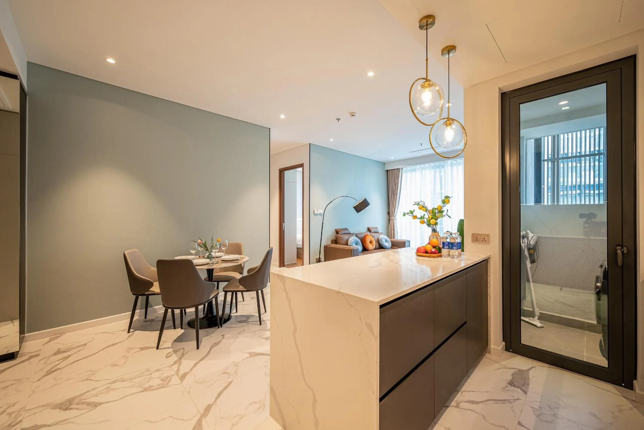 Kitchen or kitchenette in Metropole Thu Thiem Condo Apartment