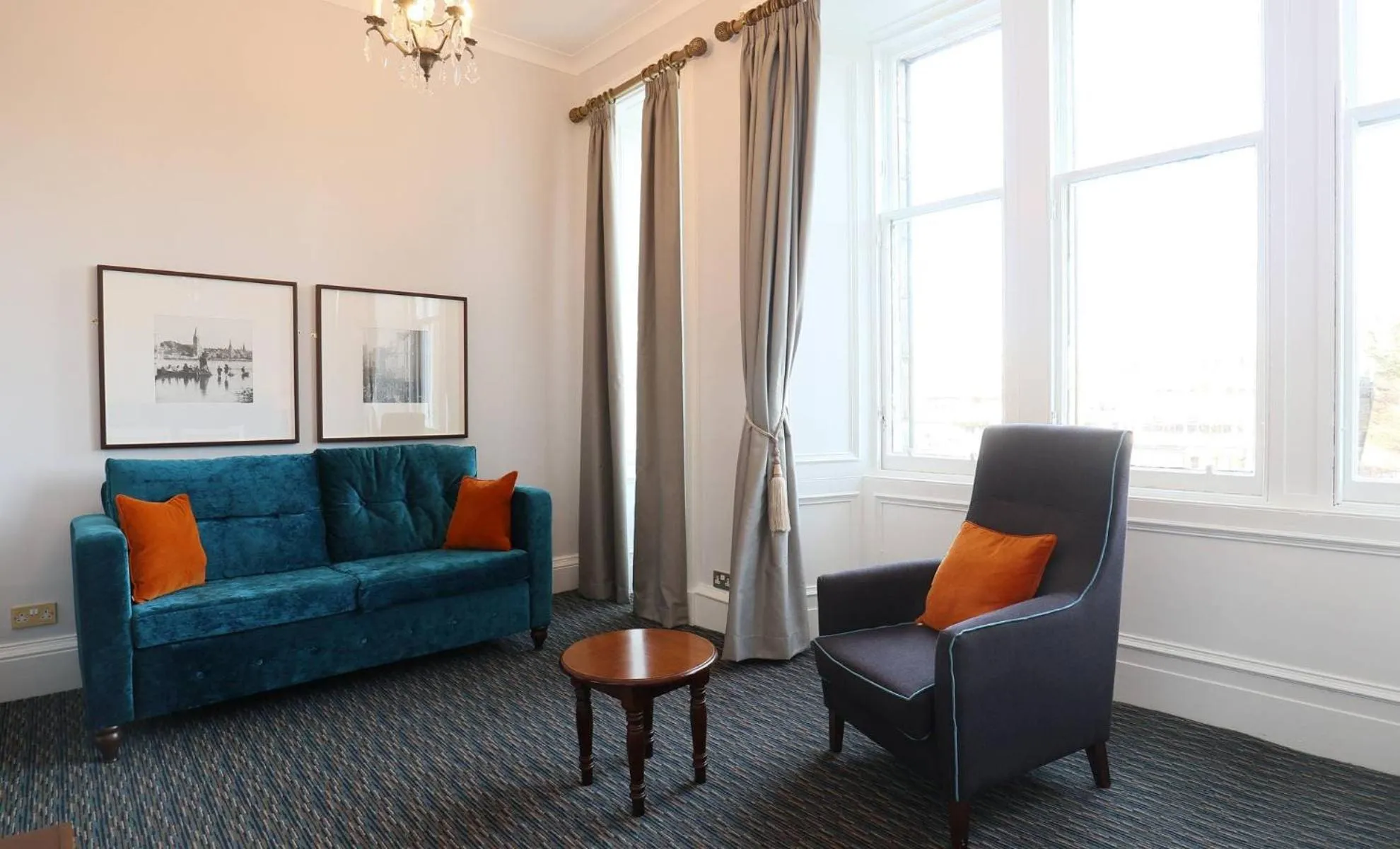 Seating area in Columba Hotel Inverness by Compass Hospitality