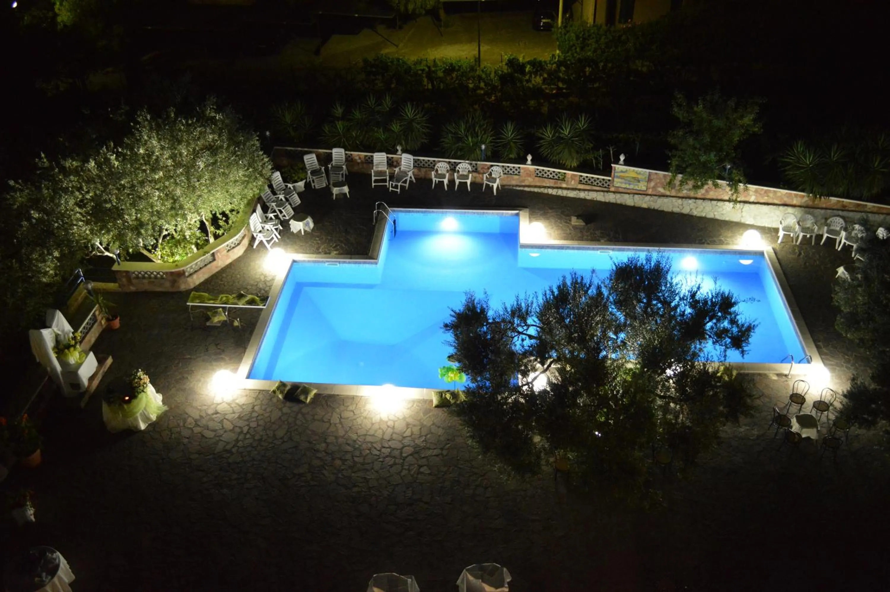 Pool view in Hotel Blu Eden