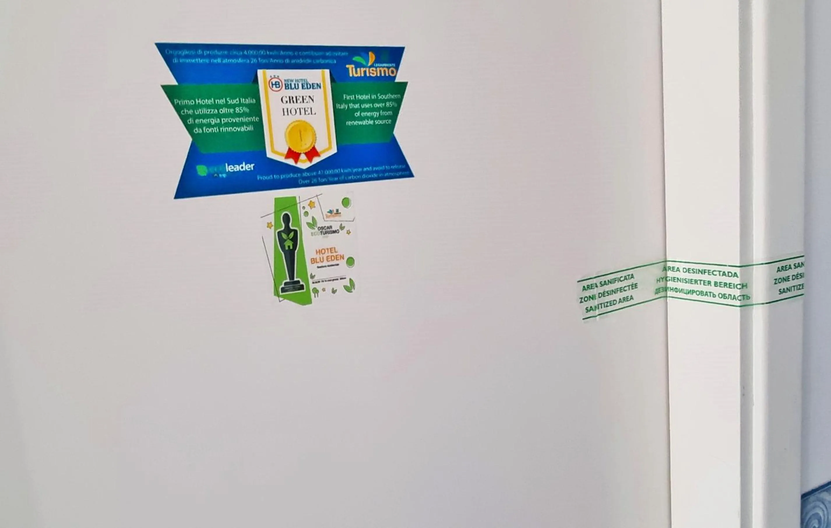 Logo/Certificate/Sign in Hotel Blu Eden