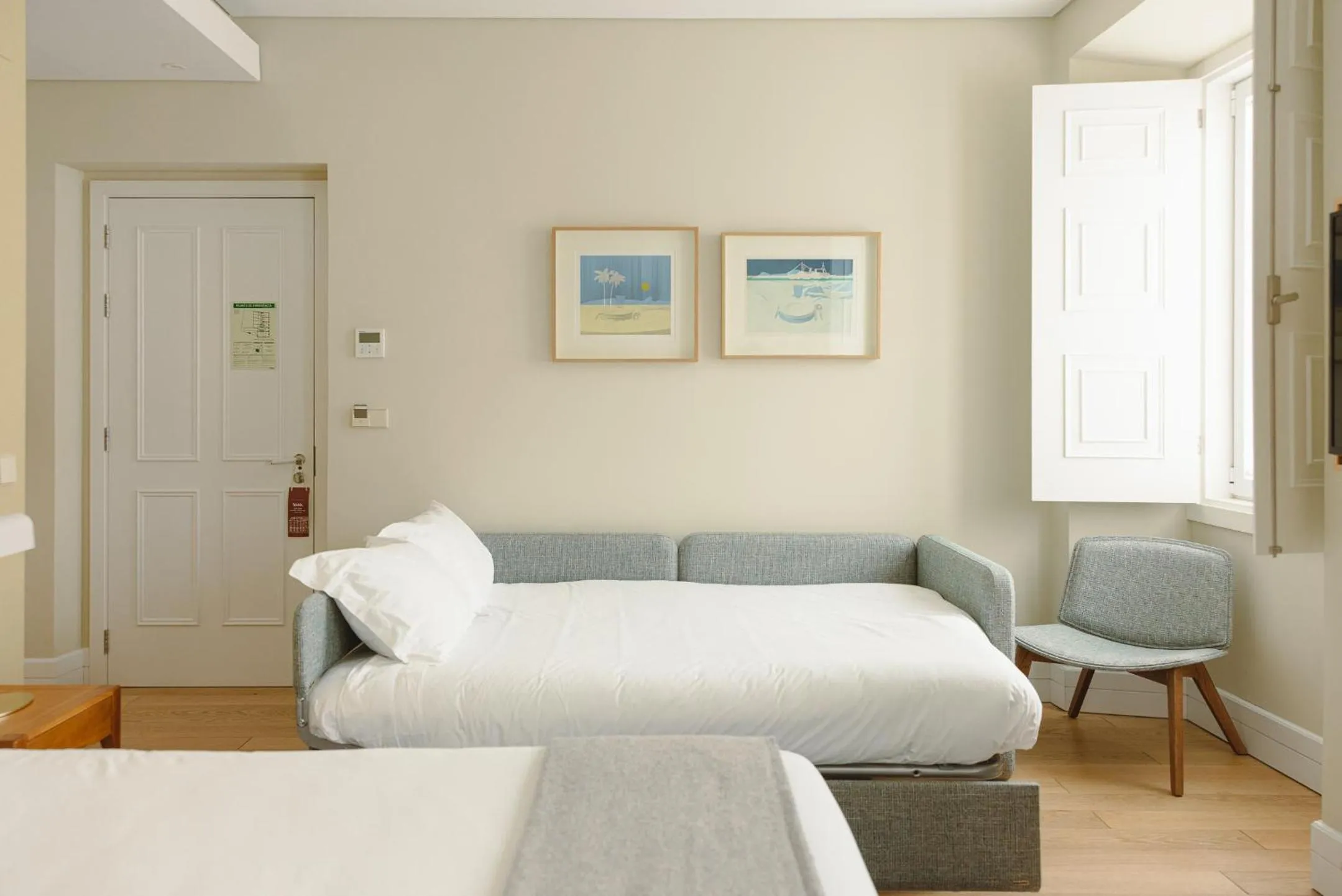 Bed in NINE DOTS Azorean Art Boutique Hotel