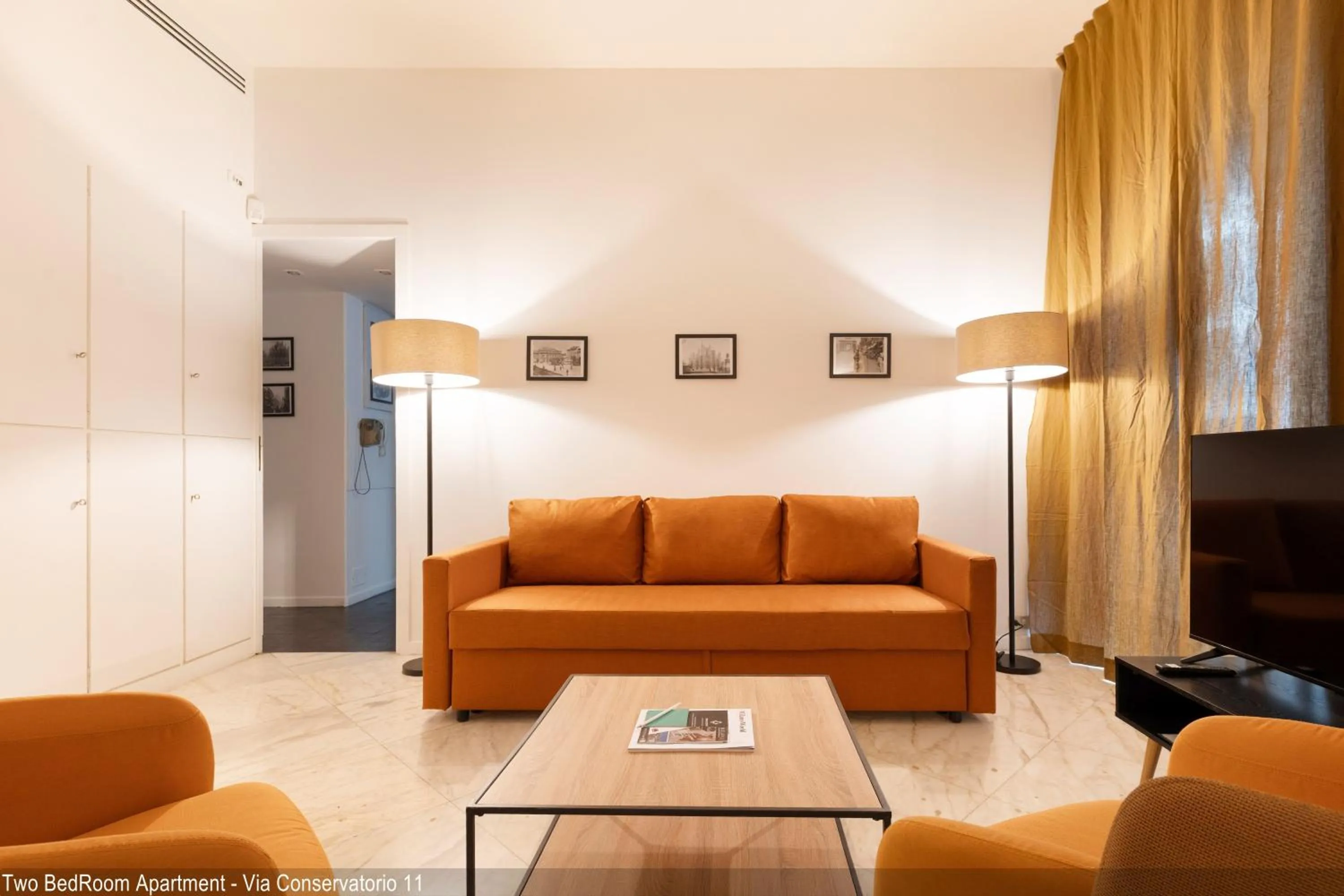 Seating area in Brera Apartments in San Babila