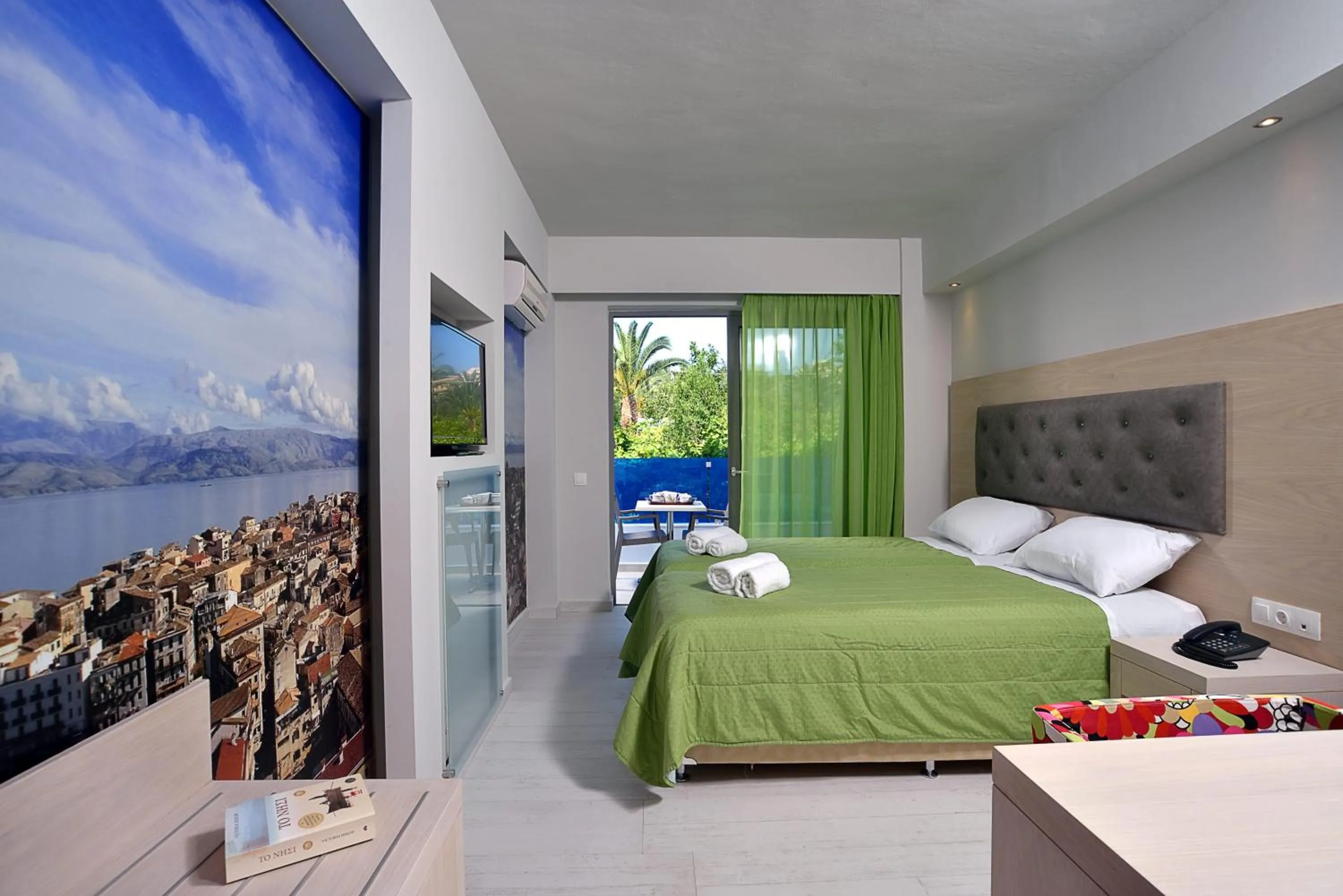 Bed in TRYP by Wyndham Corfu Dassia